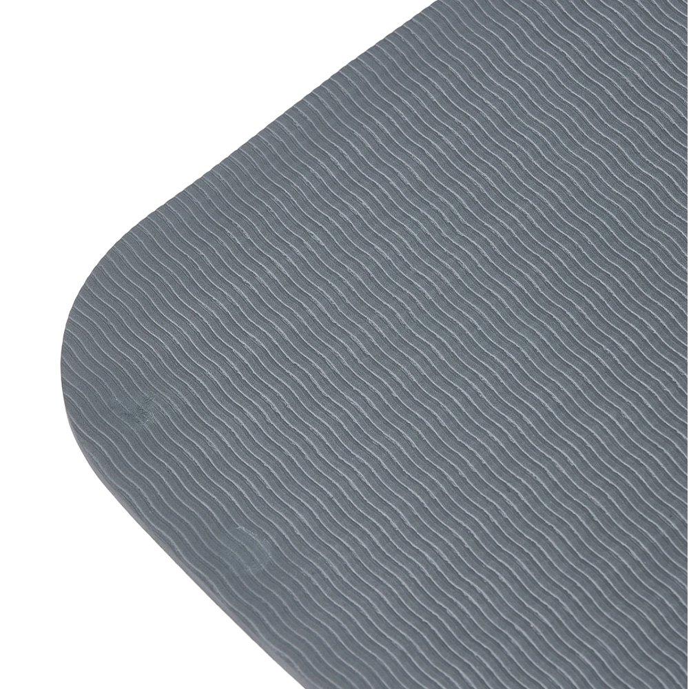 Grey - LIFE IDEAS SPORT - 2 Pack 6mm Thick TPE Exercise Yoga Mats - 7