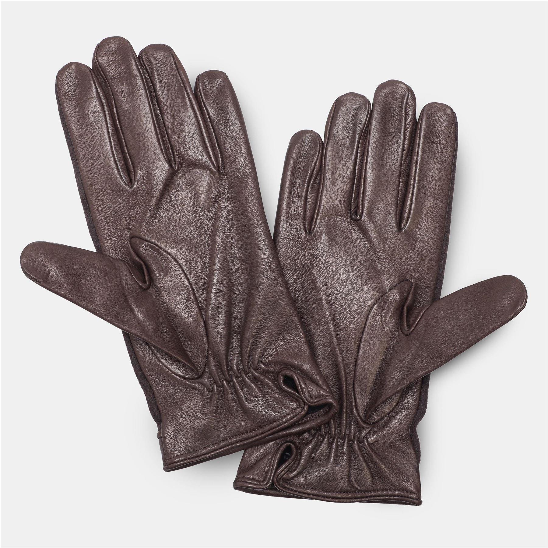 Black - Emporio Armani - Leather Gloves - 2
