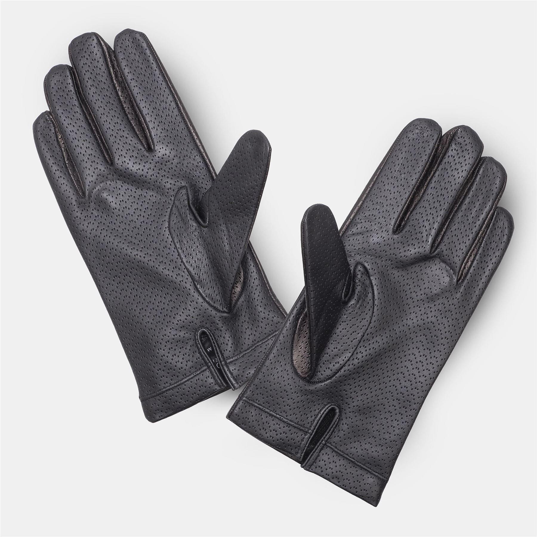Black - Emporio Armani - Leather Gloves