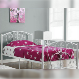 Comfy Living 3ft Single Classic Metal Bed Frame Only