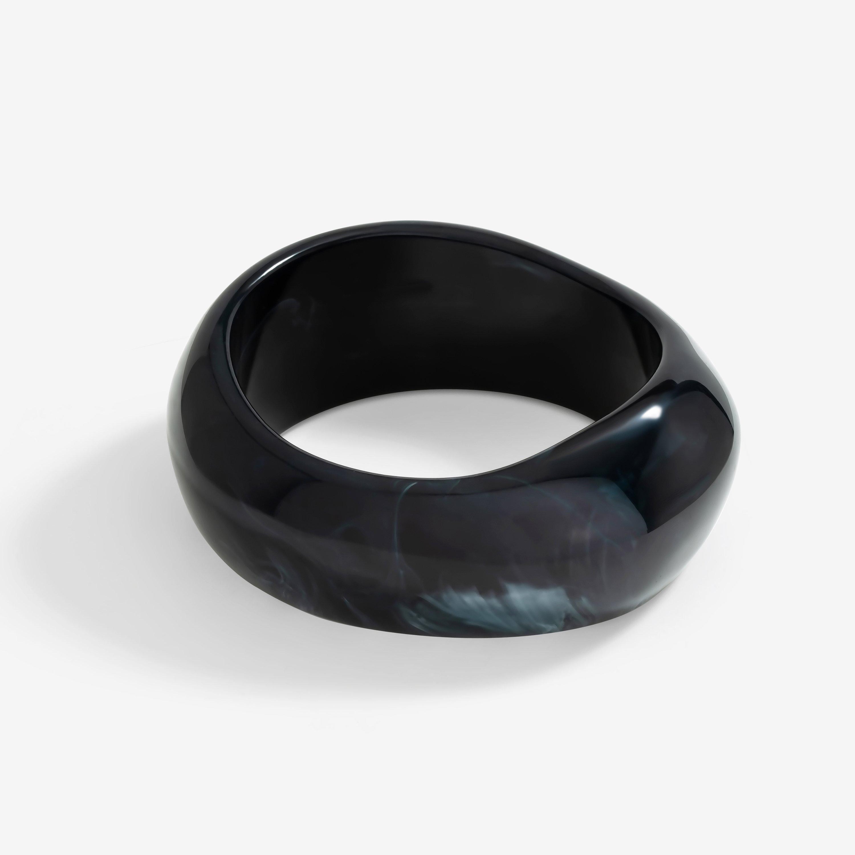 Silver - Jon Richard - Blue Resin Statement Stacker Bracelet - 1