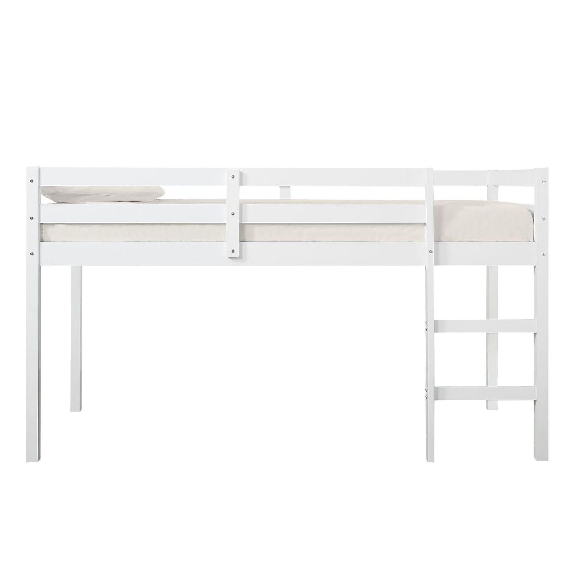 White - Aspire - Cove Midsleeper Wooden Children's Bed Frame, Size - 7