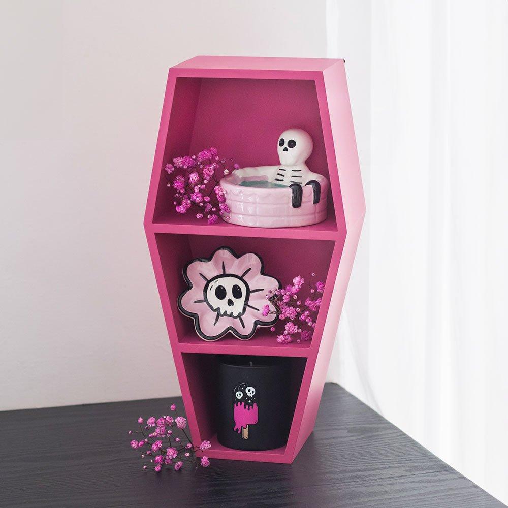 Pink - Something Different - Small Hot Pink Coffin Shelf - 1