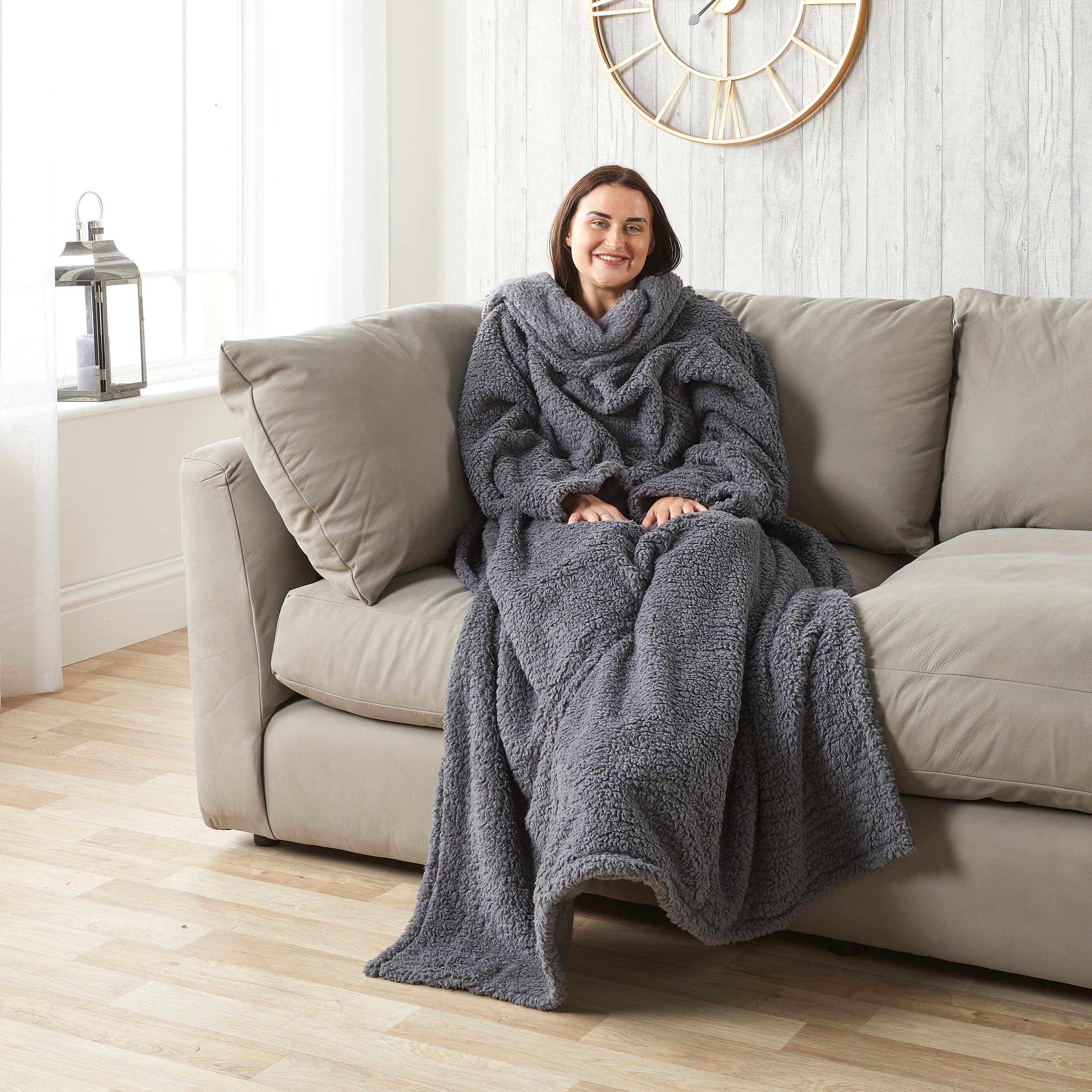 Charcoal - Downland - Wearable Relaxing Blanket - 4