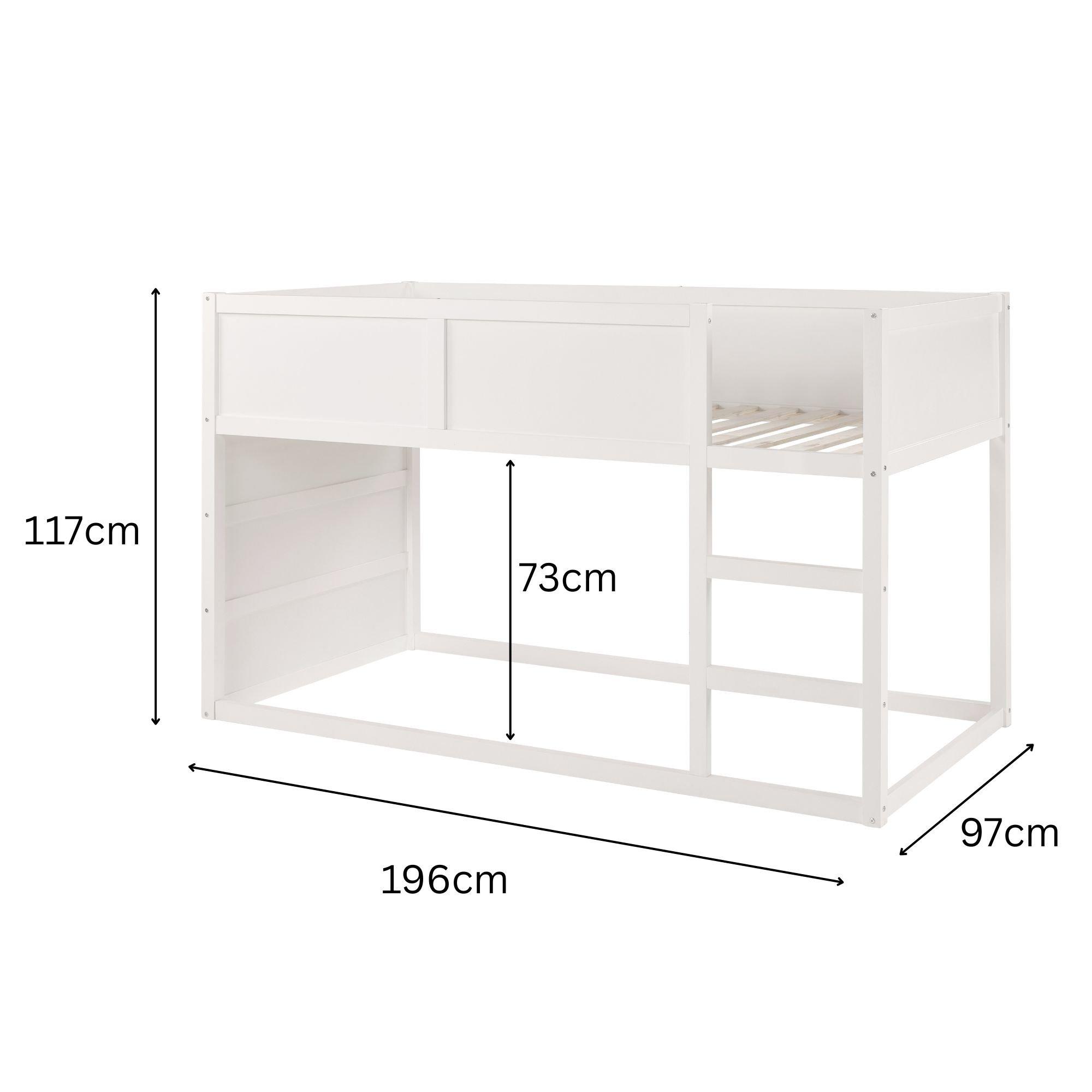 White - Aspire - Hideout Reversible Midsleeper Wooden Children's Be - 10