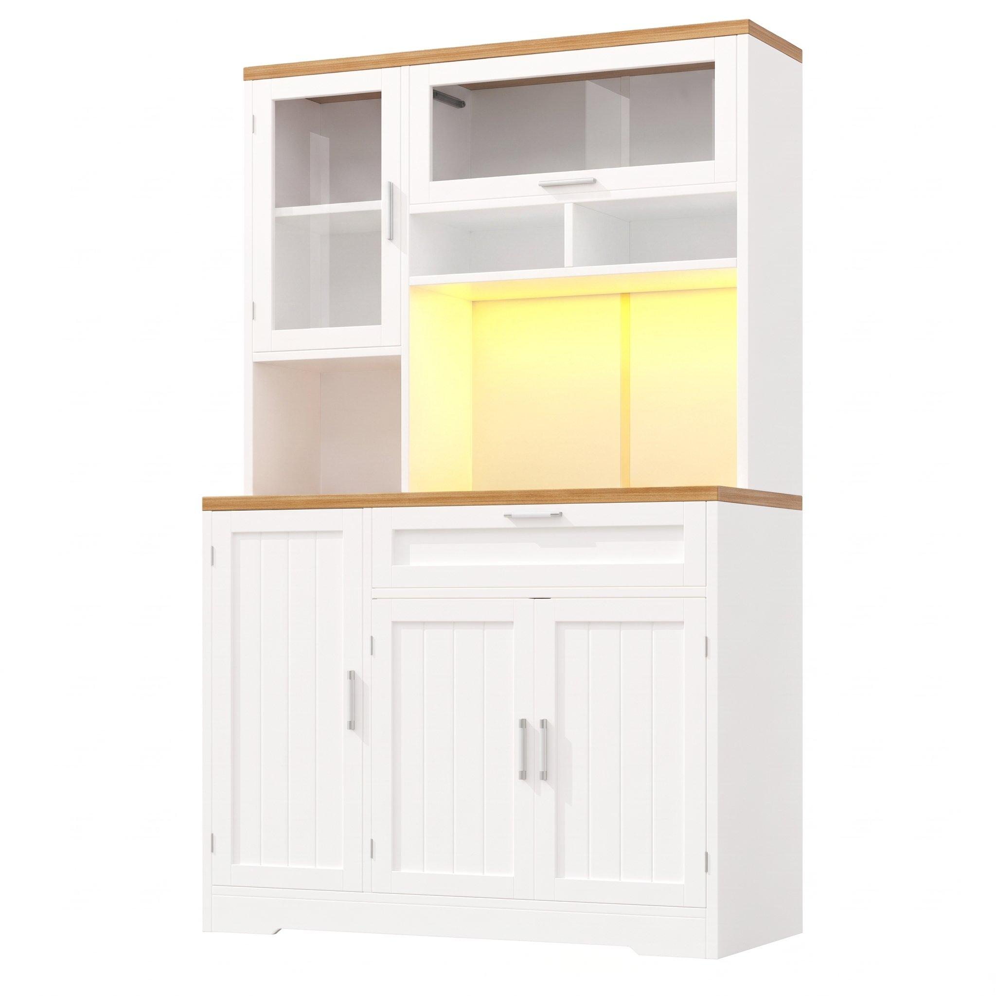 White - Urban Meuble - Display Storage Cabinet with LED Lighting - 11