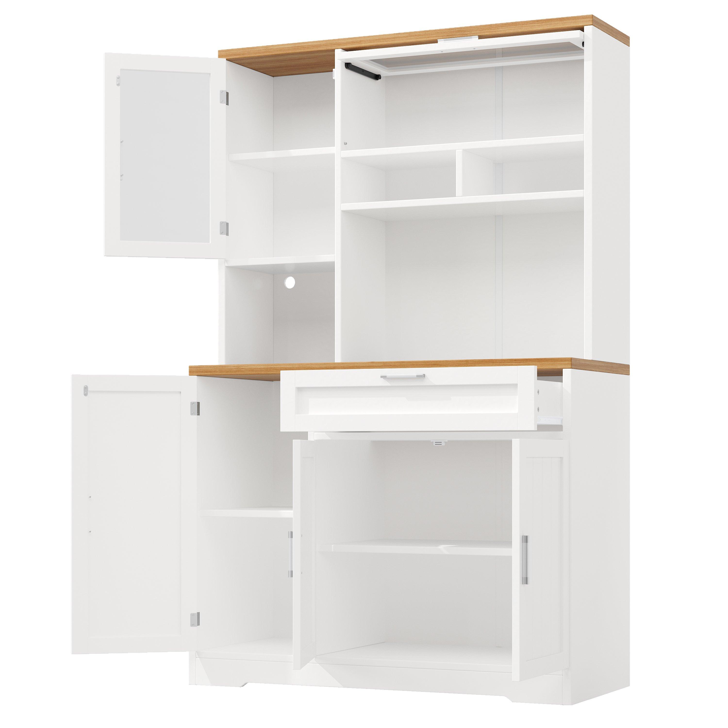 White - Urban Meuble - Display Storage Cabinet with LED Lighting - 12