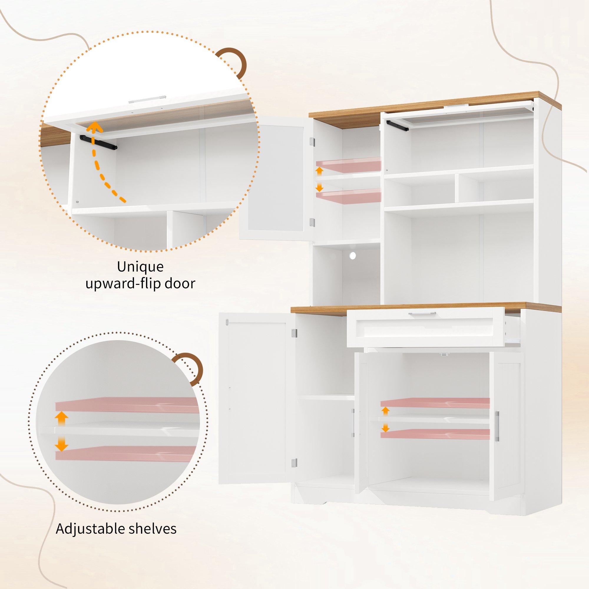 White - Urban Meuble - Display Storage Cabinet with LED Lighting - 9