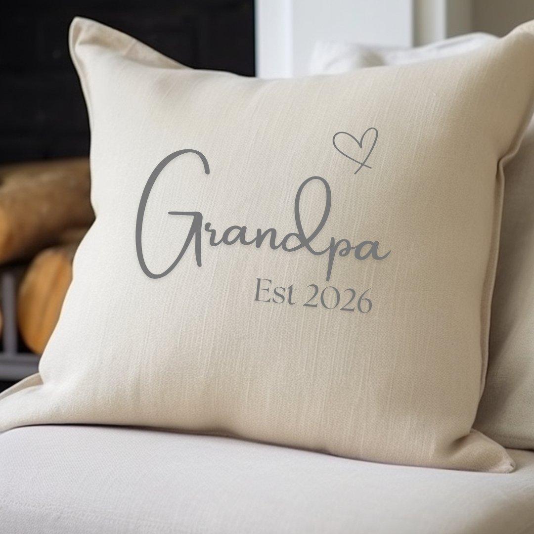 Cream - Aye Do Gifts - Grandpa Est. 2026 Cushion 7701-NP-LCU - 1