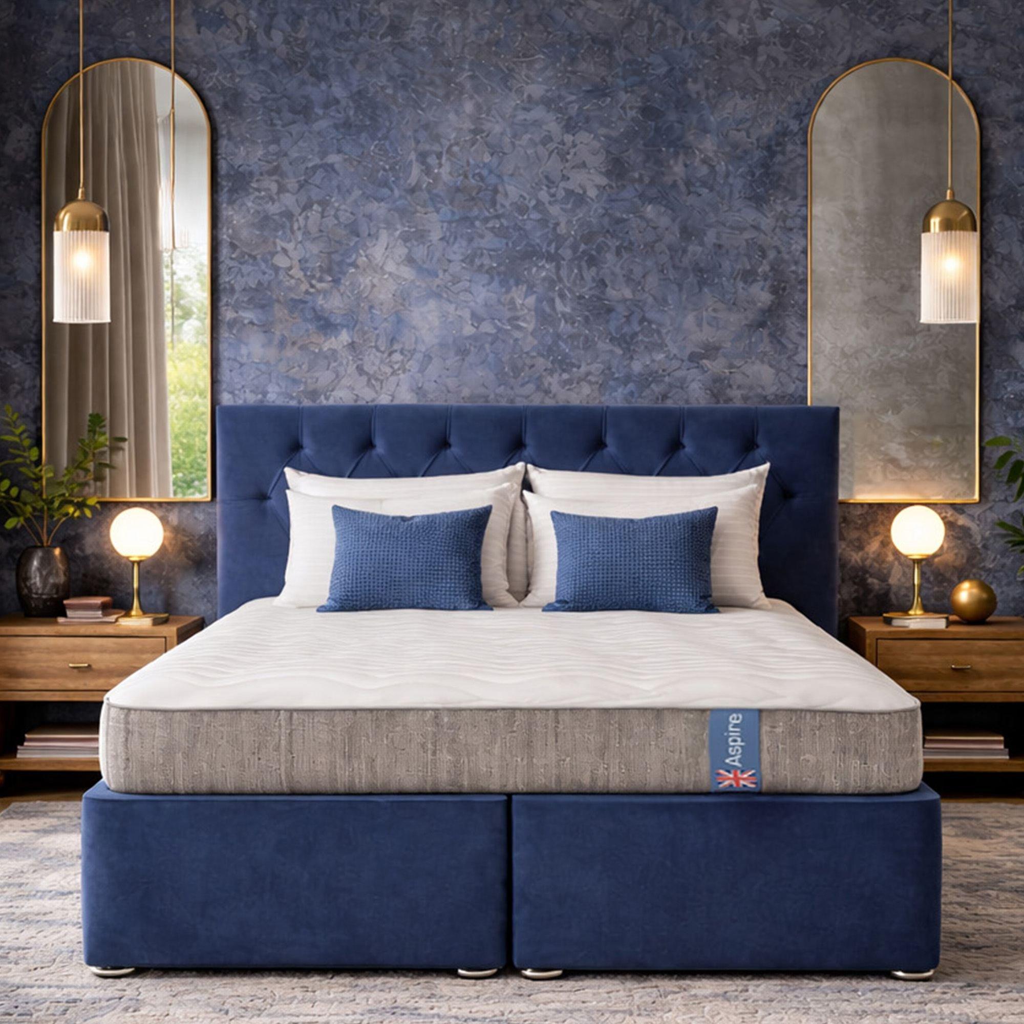White - Aspire - SleepCraft Hybrid Memory Foam 1000 Pocket Mattress - 2