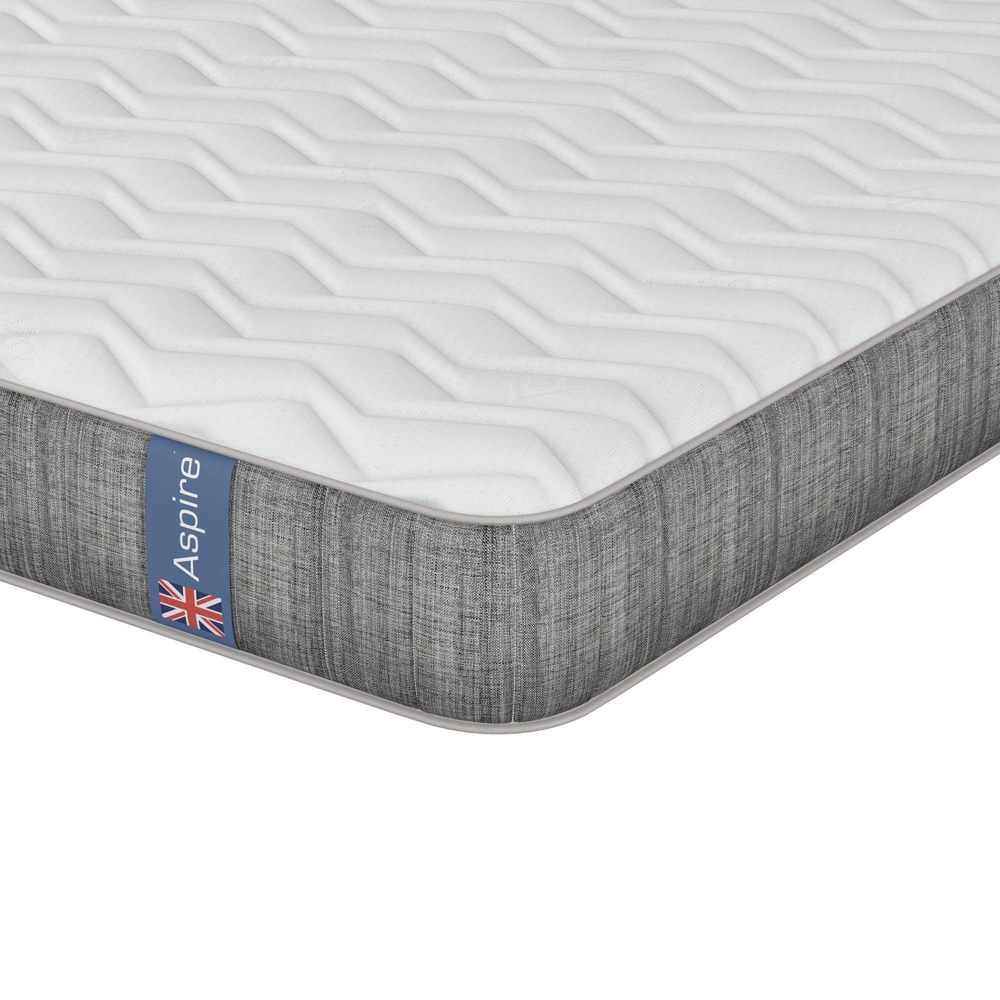 White - Aspire - SleepCraft Hybrid Memory Foam 1000 Pocket Mattress - 4