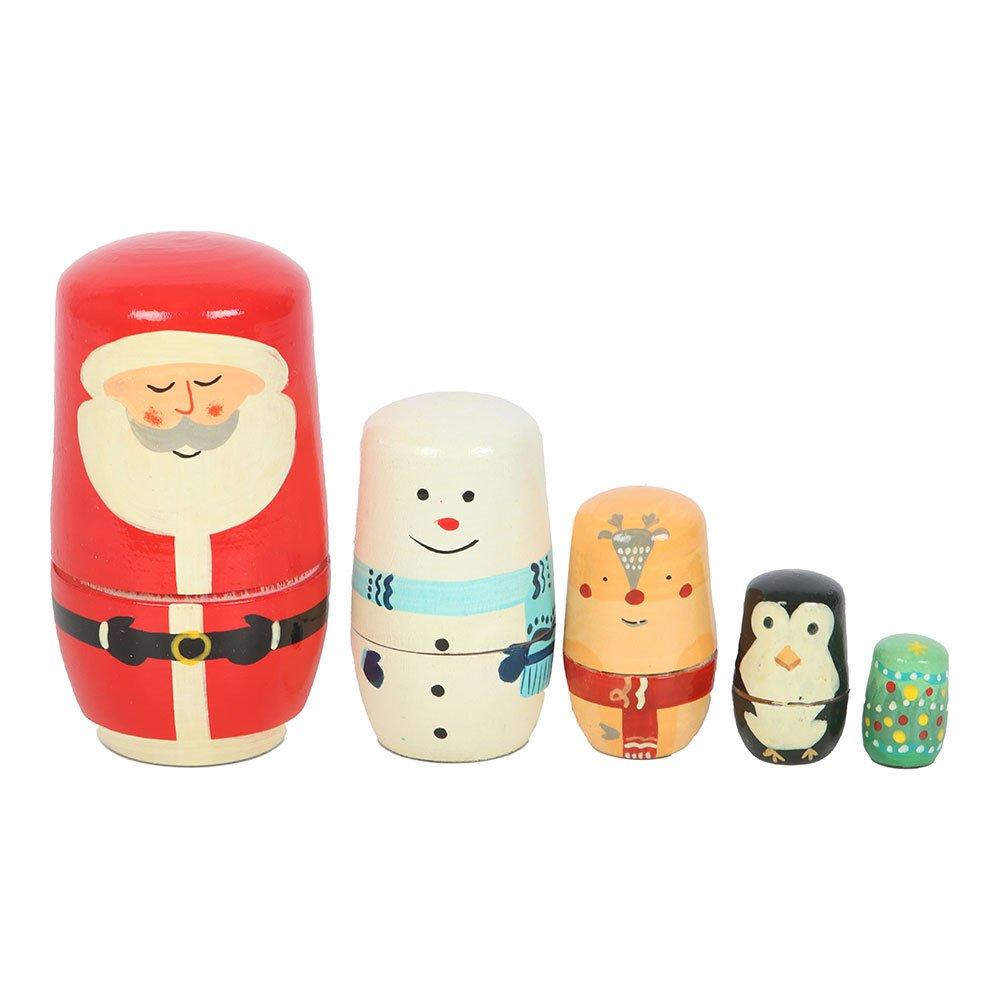 Multi - Something Different - Christmas Russian Nesting Doll Set - 2