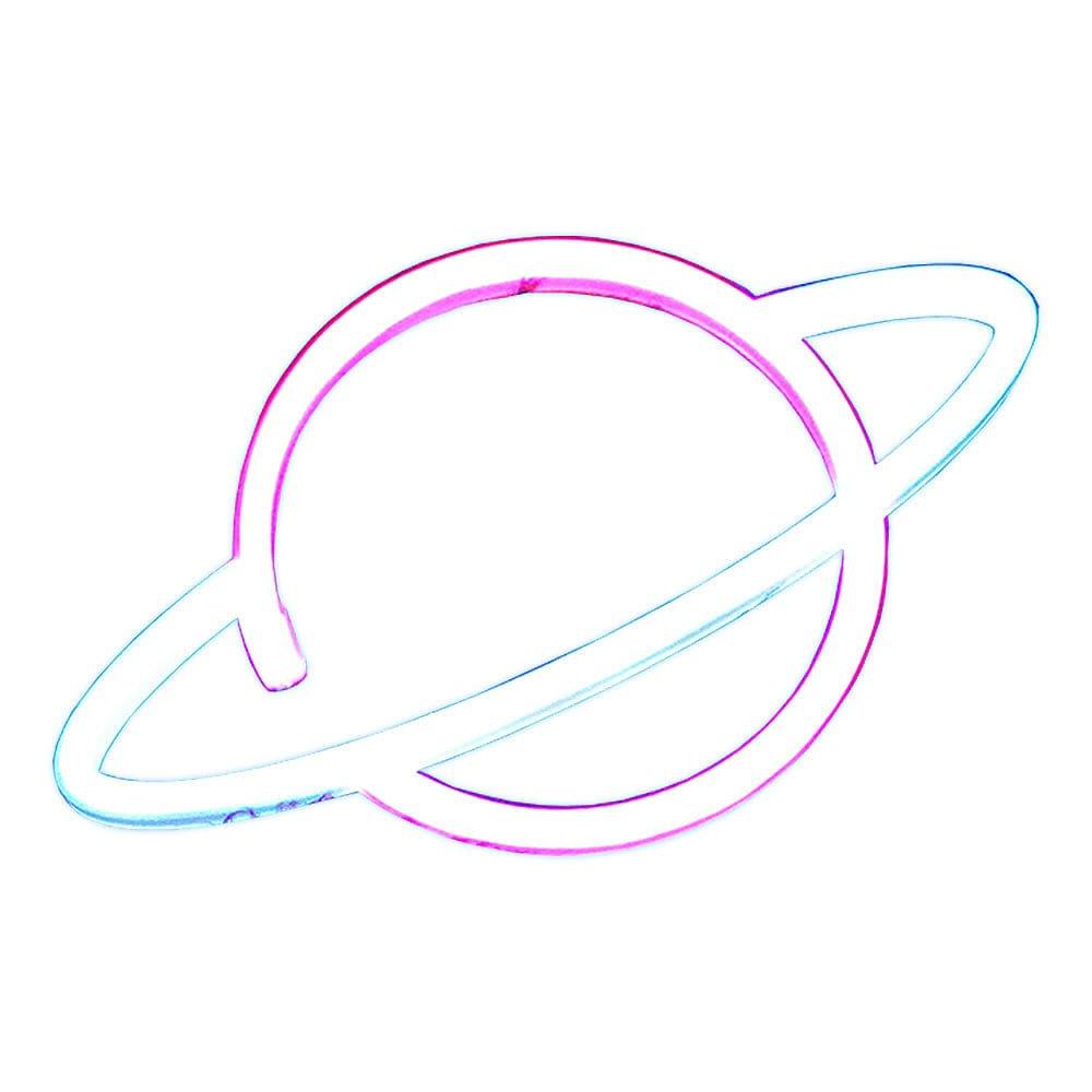 Multi Format An - Litely - Planet – Blue Ring Combo Neon LED light - 1