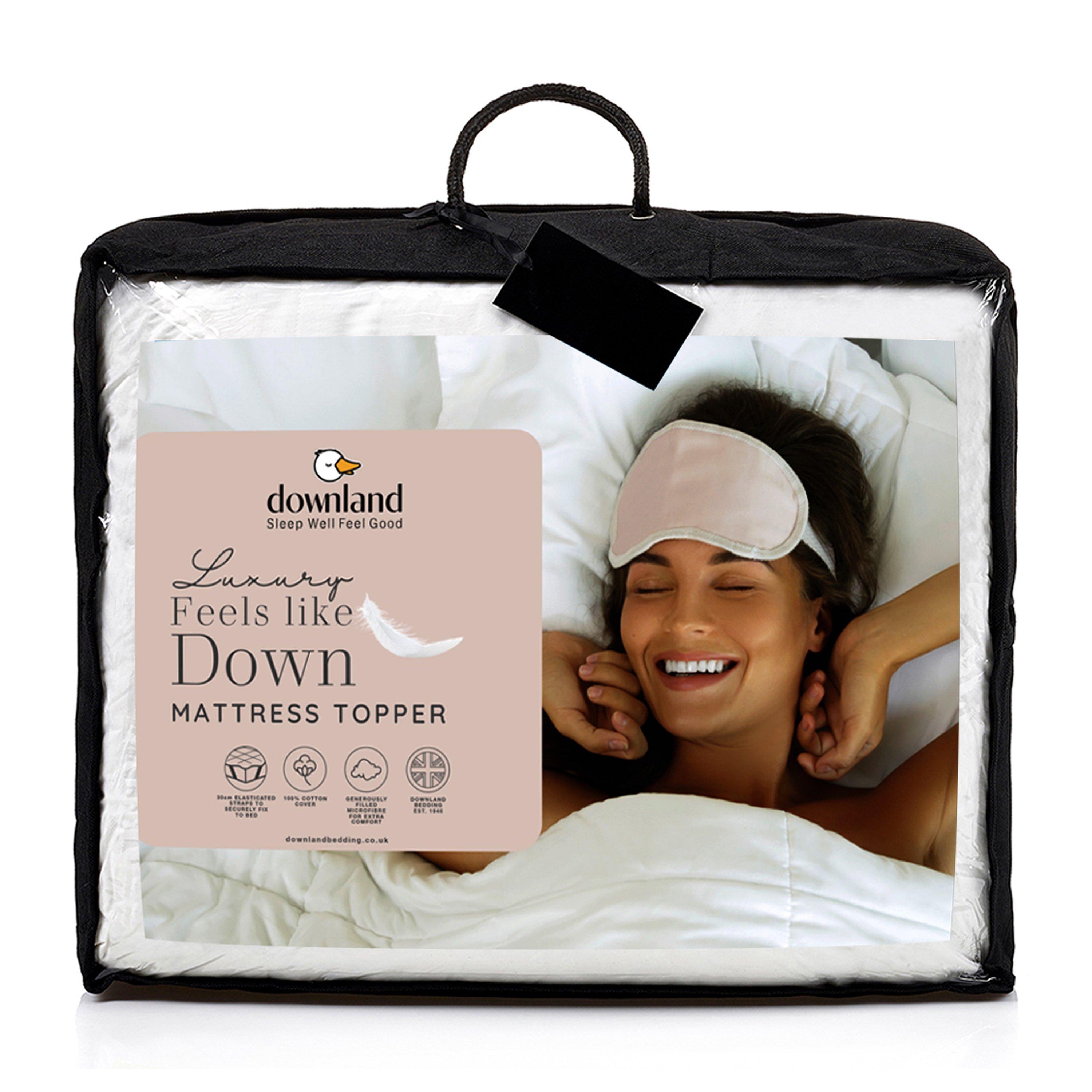 White - Downland - Luxury Cotton Feels Like Down Topper - 1