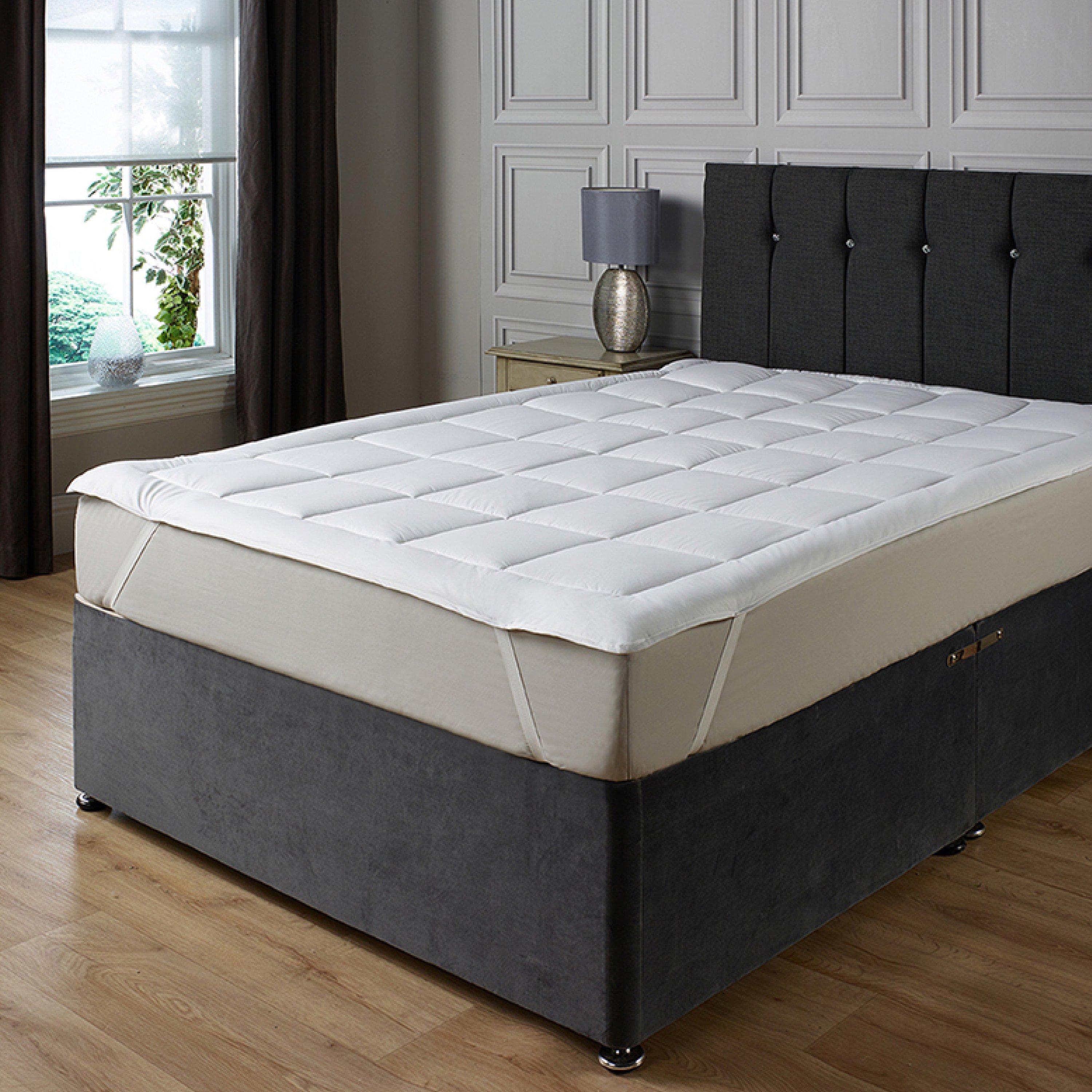 White - Downland - Luxury Cotton Feels Like Down Topper - 2