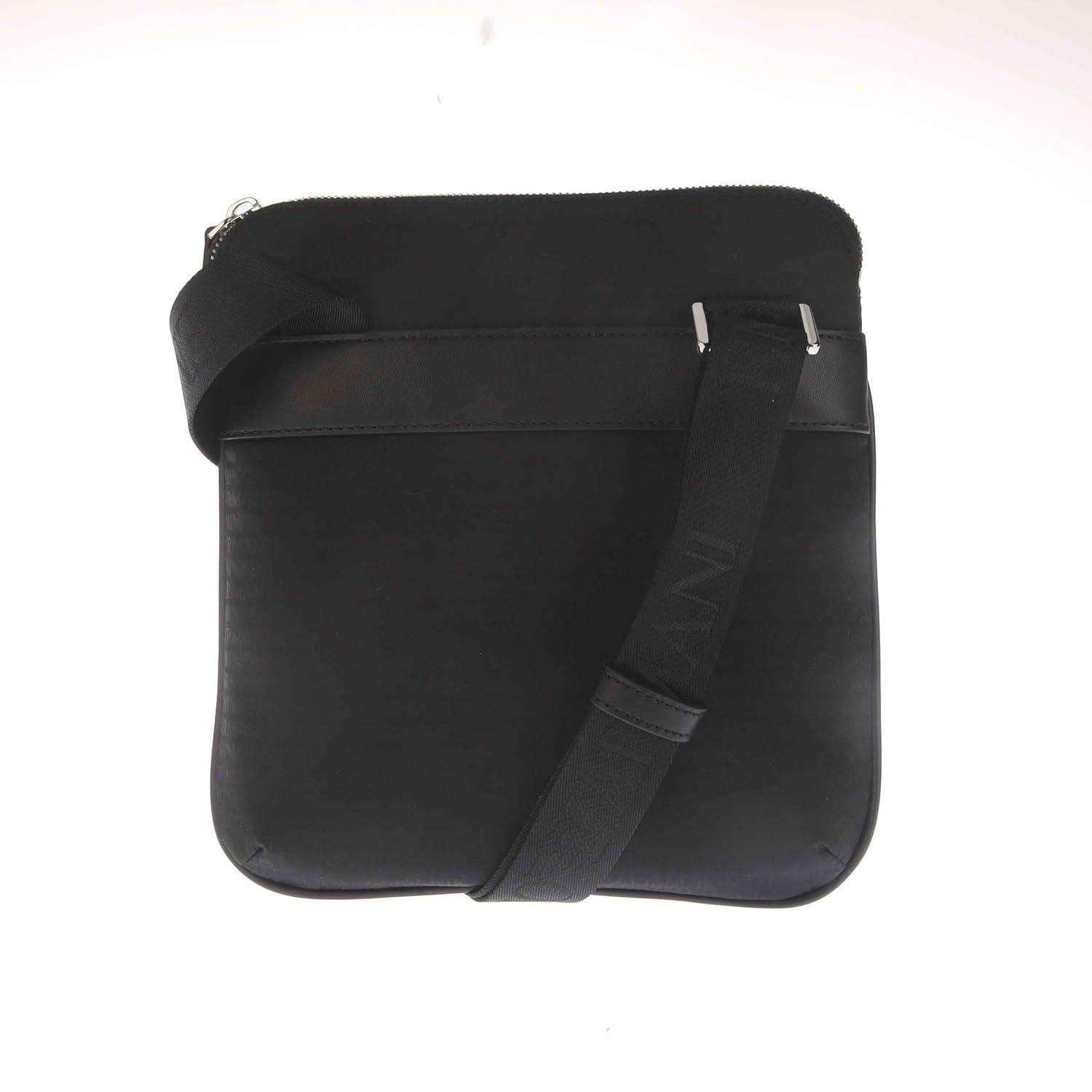 Black - Emporio Armani - Nylon Allover Jacquard Logo Shoulder Bag - 2