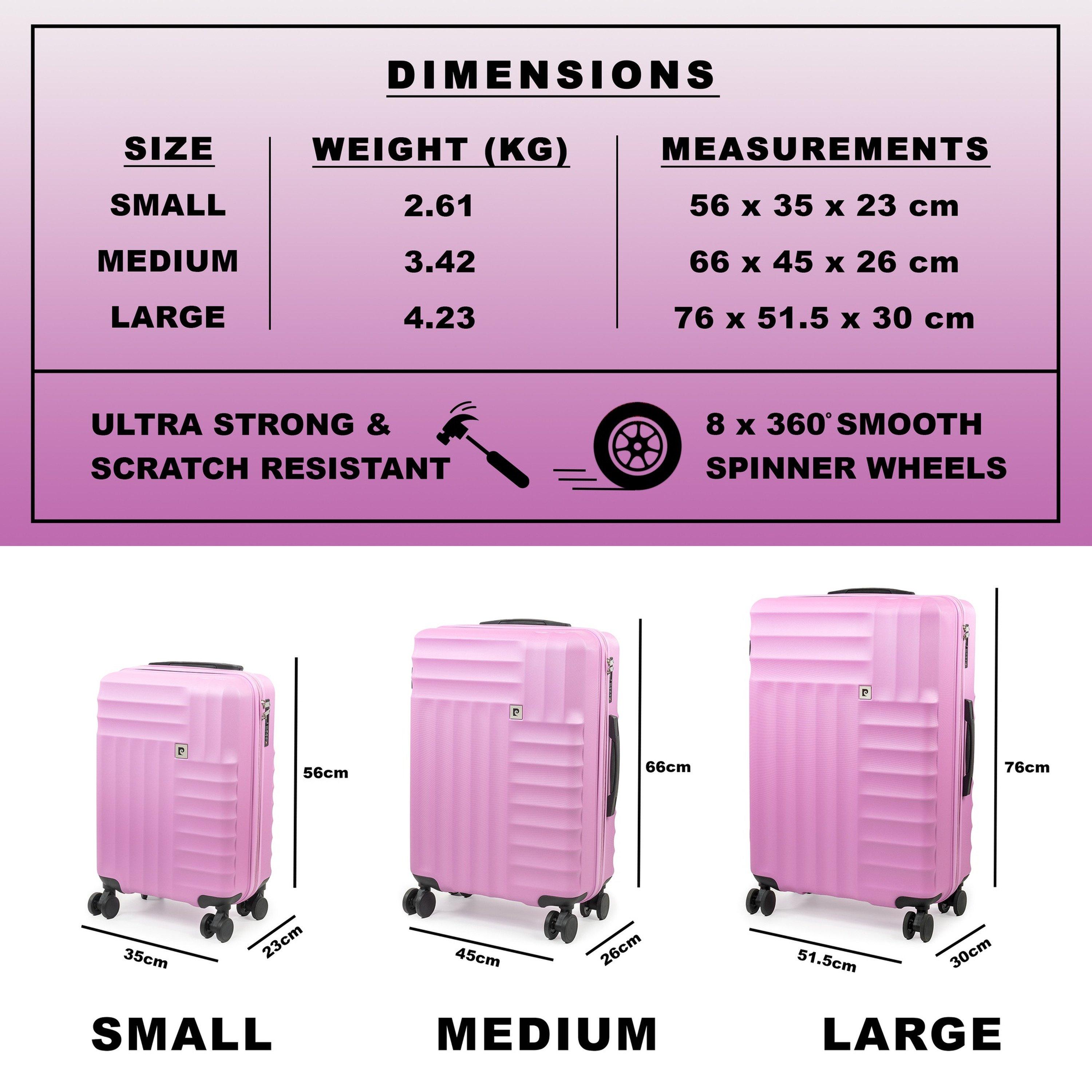 Fondant Pink - Pierre Cardin - Soleil 30-inch Hard Shell Luggage Large Suitcase - 11