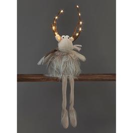 Snowtime LED Lit 58cm Sitting Reindeer Decoration