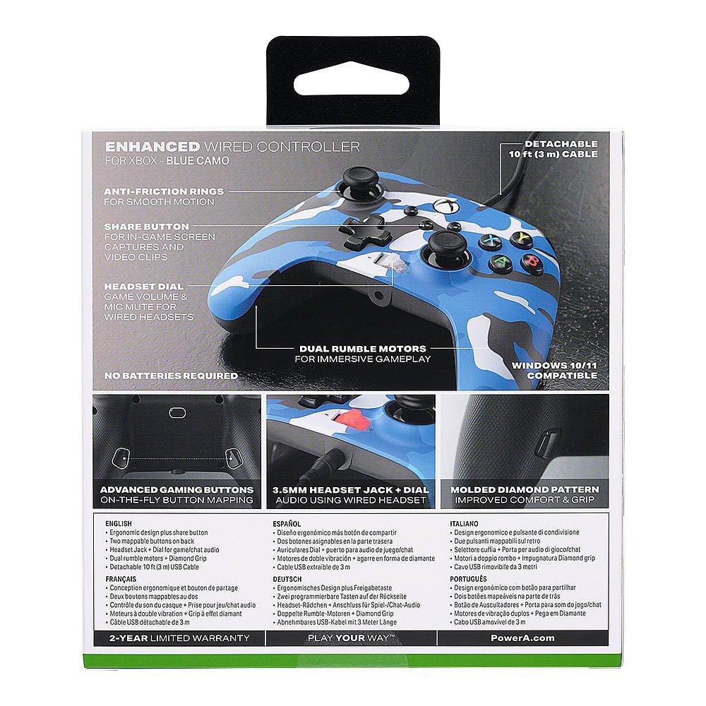 Blue Camo - PowerA - Blue Camo Enhanced Wired Controller Xbox X&S - 3
