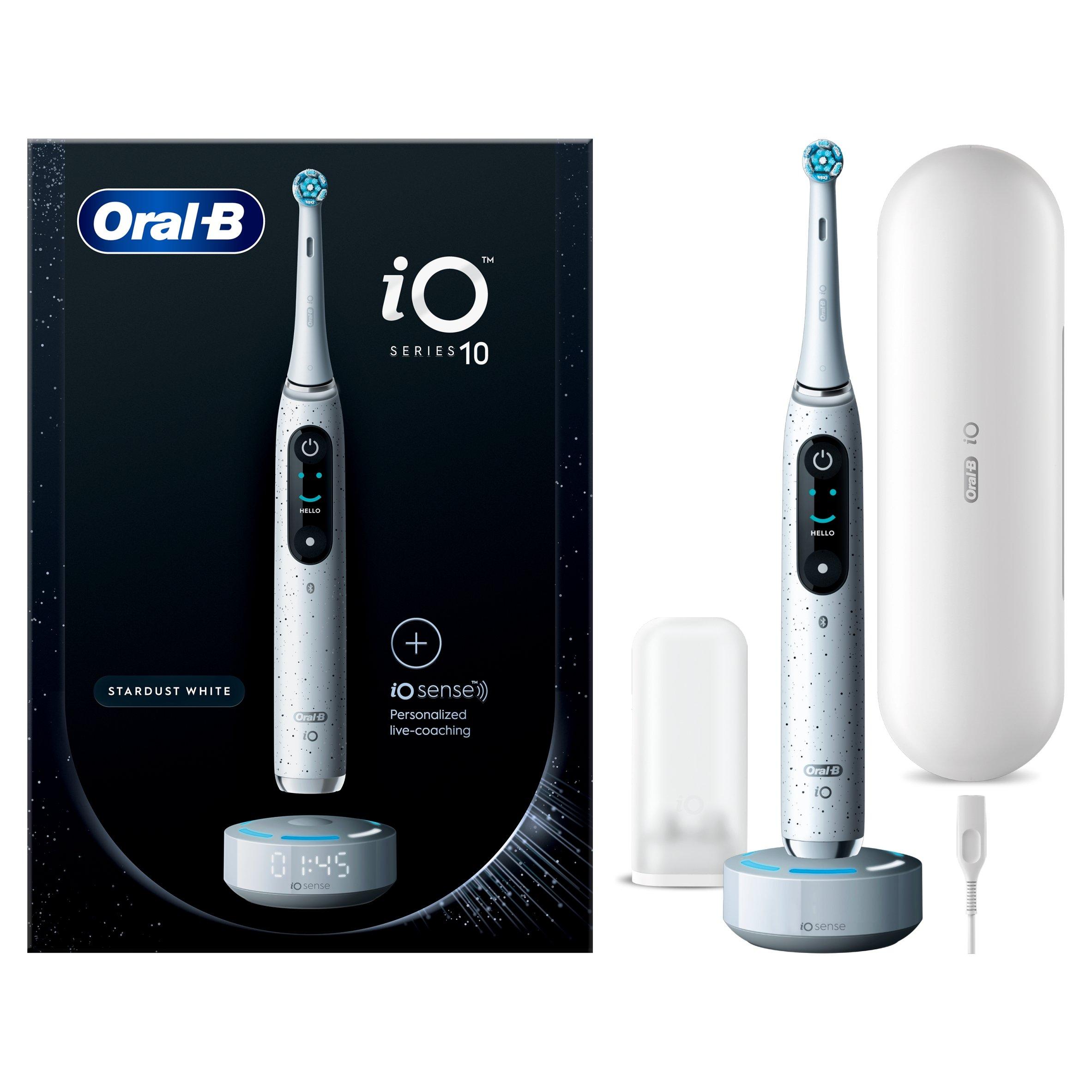 Oral-B iO10 Stardust White Electric Toothbrush + Charging Travel Case, One Colour, Women - Image 15