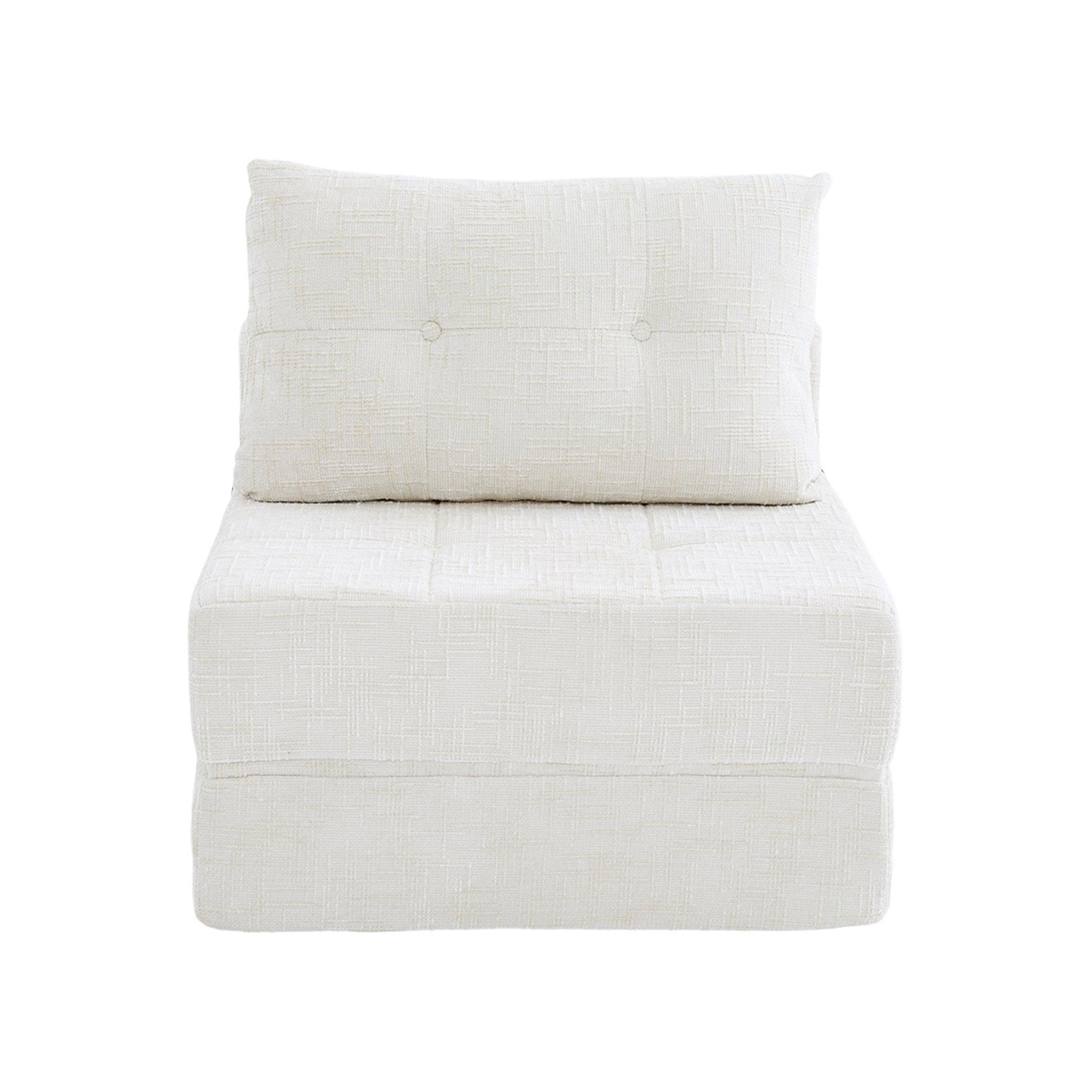 Beige - Urban Meuble - Convertible Folding Sofa Bed Sleeper Chair - 11