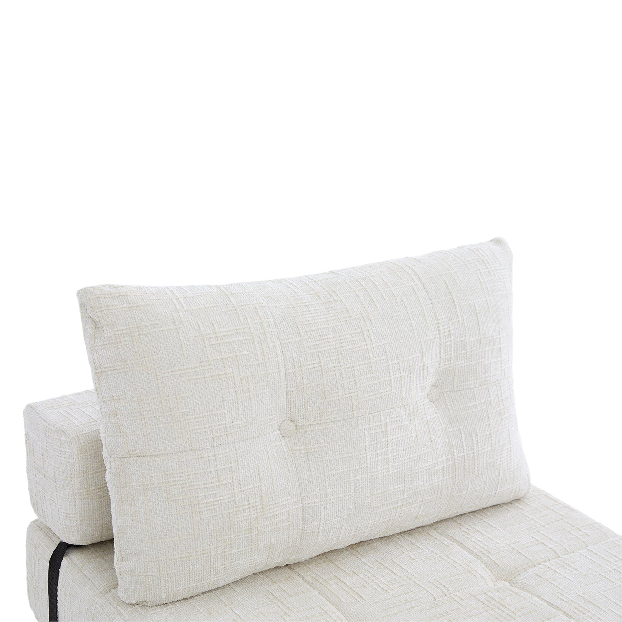 Beige - Urban Meuble - Convertible Folding Sofa Bed Sleeper Chair - 16