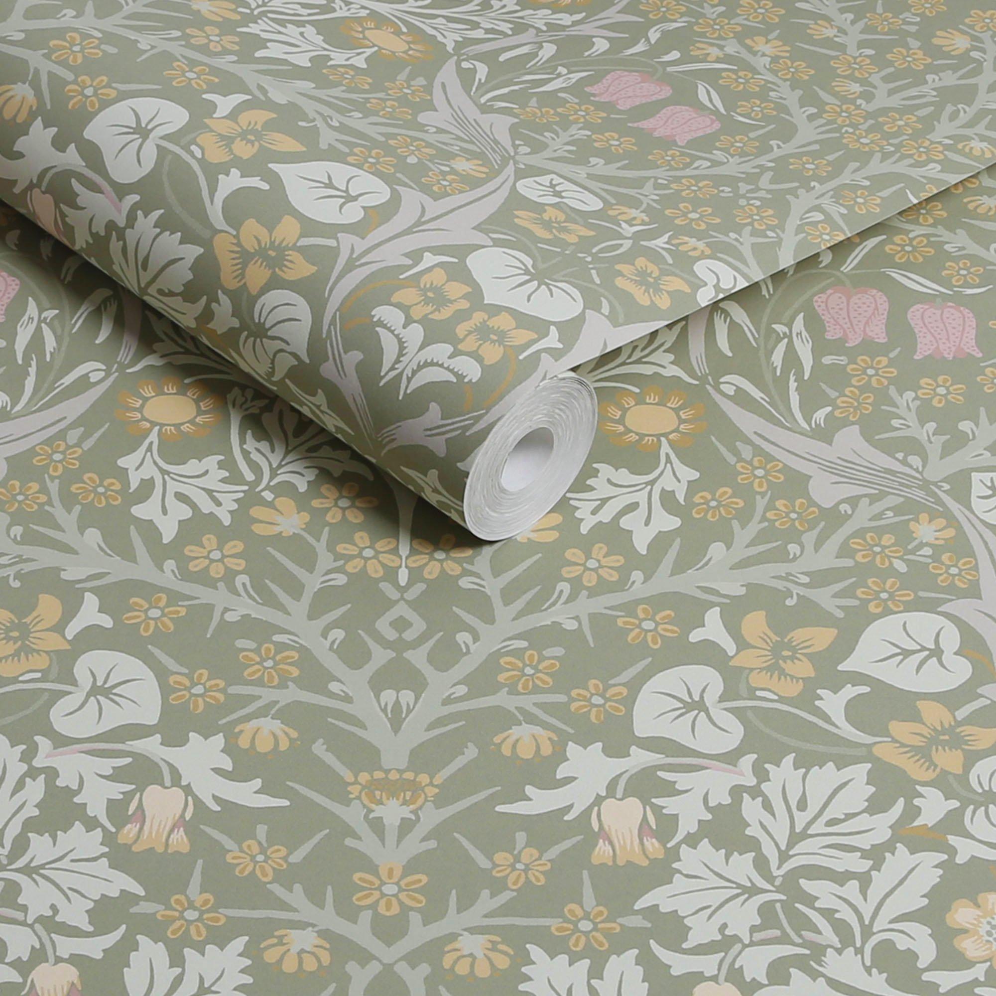 Sage - William Morris at Home - Blackthorn Sage Wallpaper - 3
