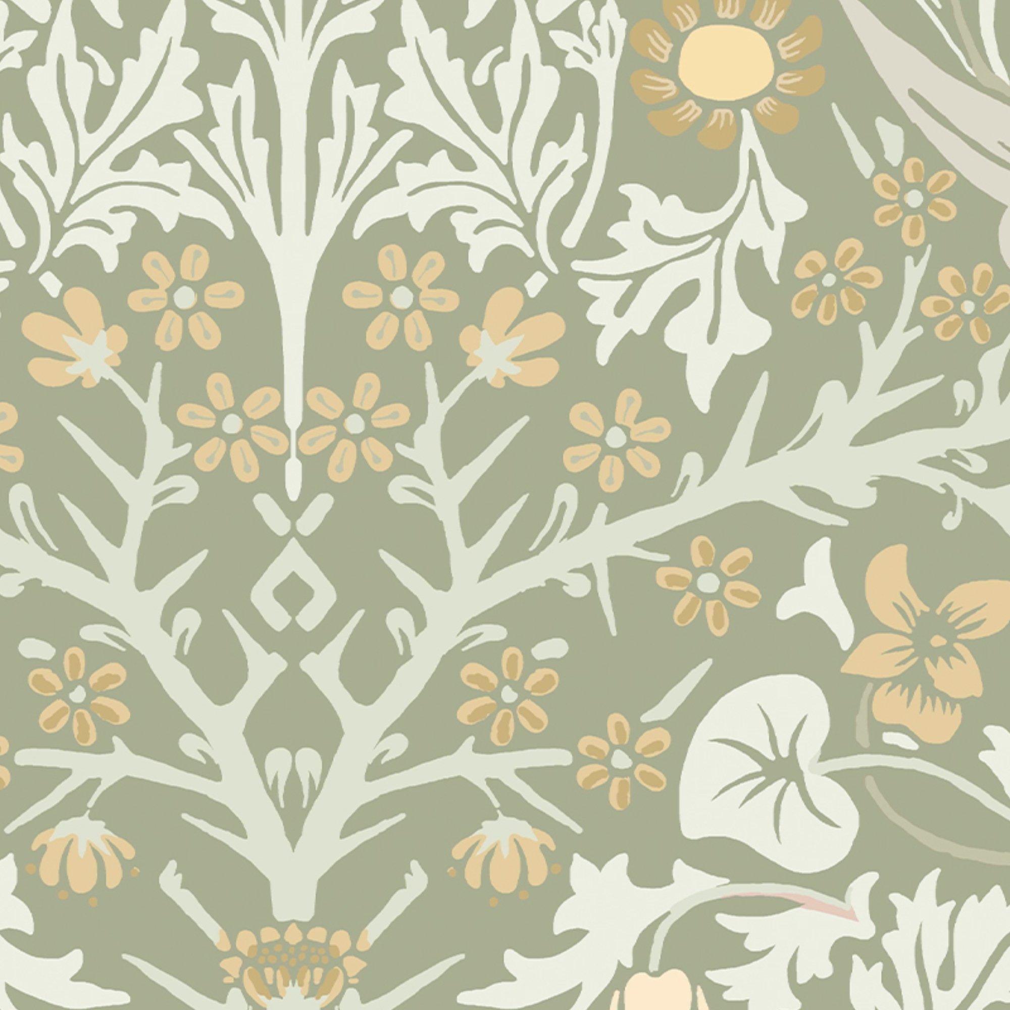 Sage - William Morris at Home - Blackthorn Sage Wallpaper - 4