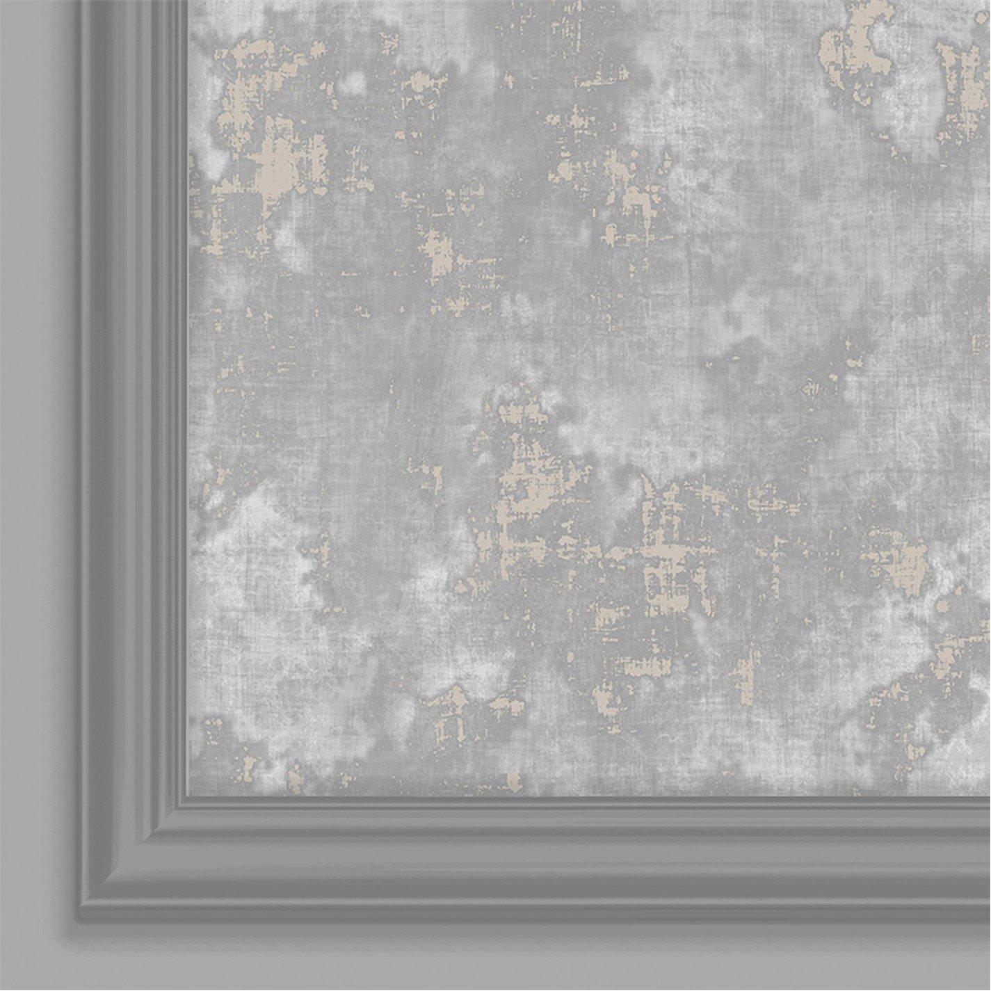 Grey - Fresco - Urban Texture Grey Panel Wallpaper - 5