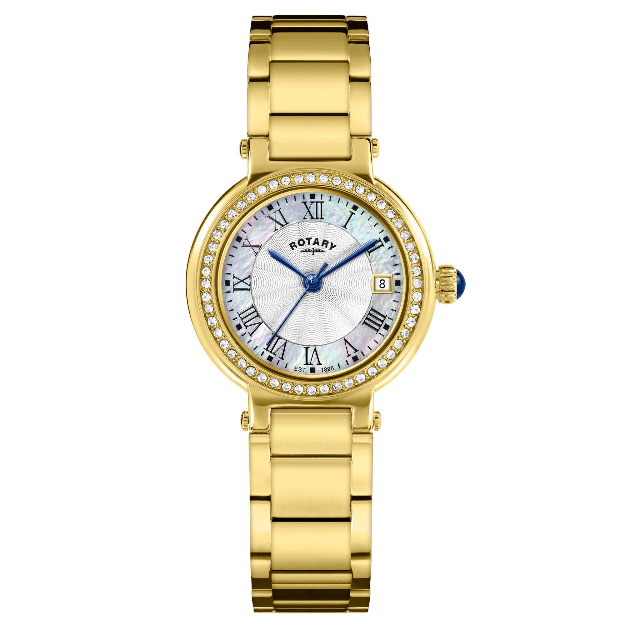 Gold - Rotary - Ladies Heritage MOP Gold SS Bracelet Watch - 1