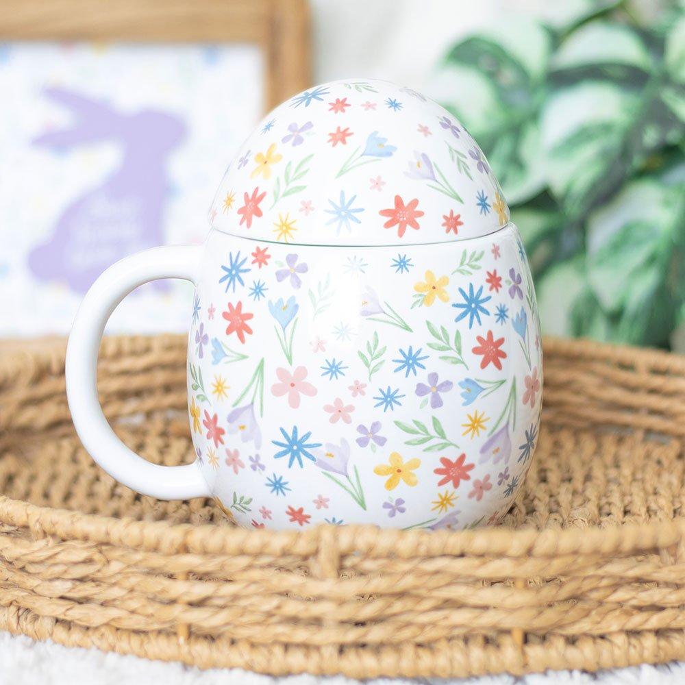 Multi - Something Different - Spring Floral Print Egg Shaped Mug - 1
