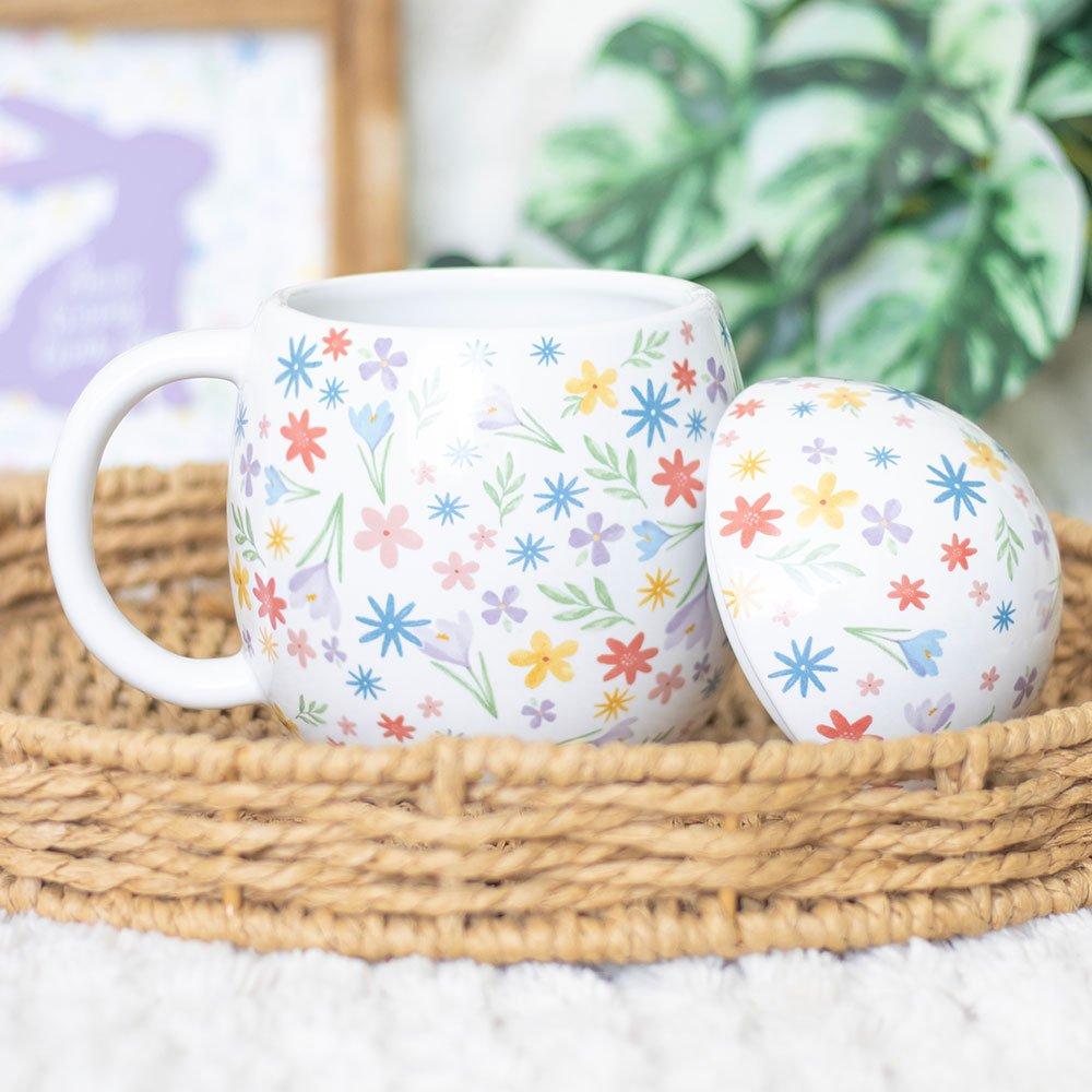 Multi - Something Different - Spring Floral Print Egg Shaped Mug - 2