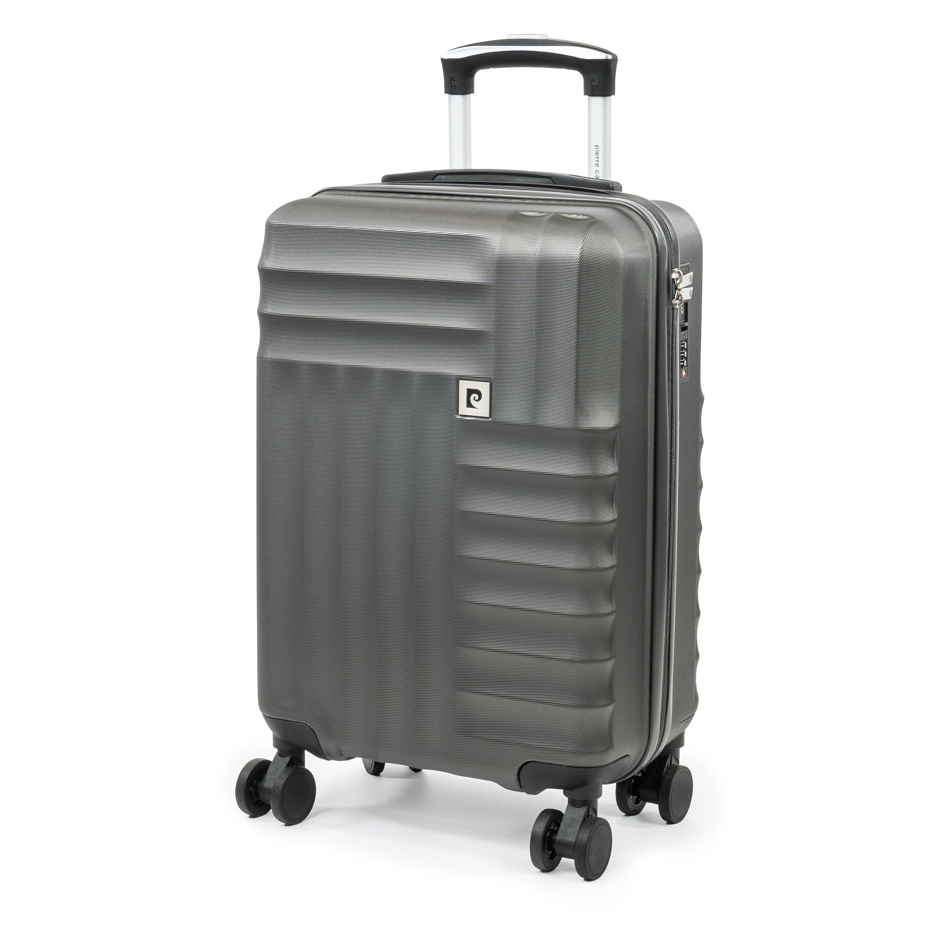 Pierre Cardin  Soleil Hard Shell Cabin Suitcase Small Luggage - Charcoal Grey - Small