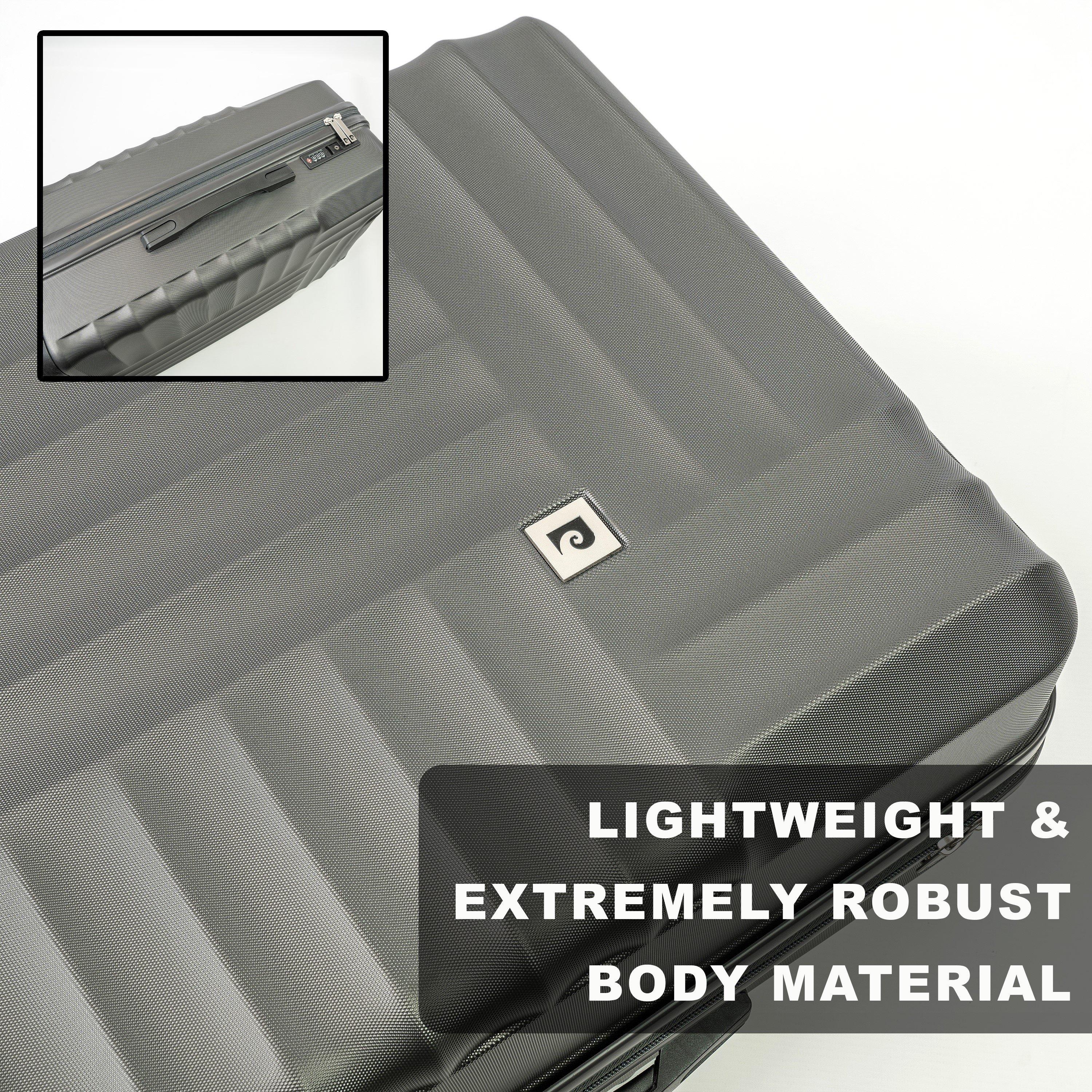 Charcoal Grey - Pierre Cardin - Soleil Hard Shell Cabin Suitcase Small Luggage - 5