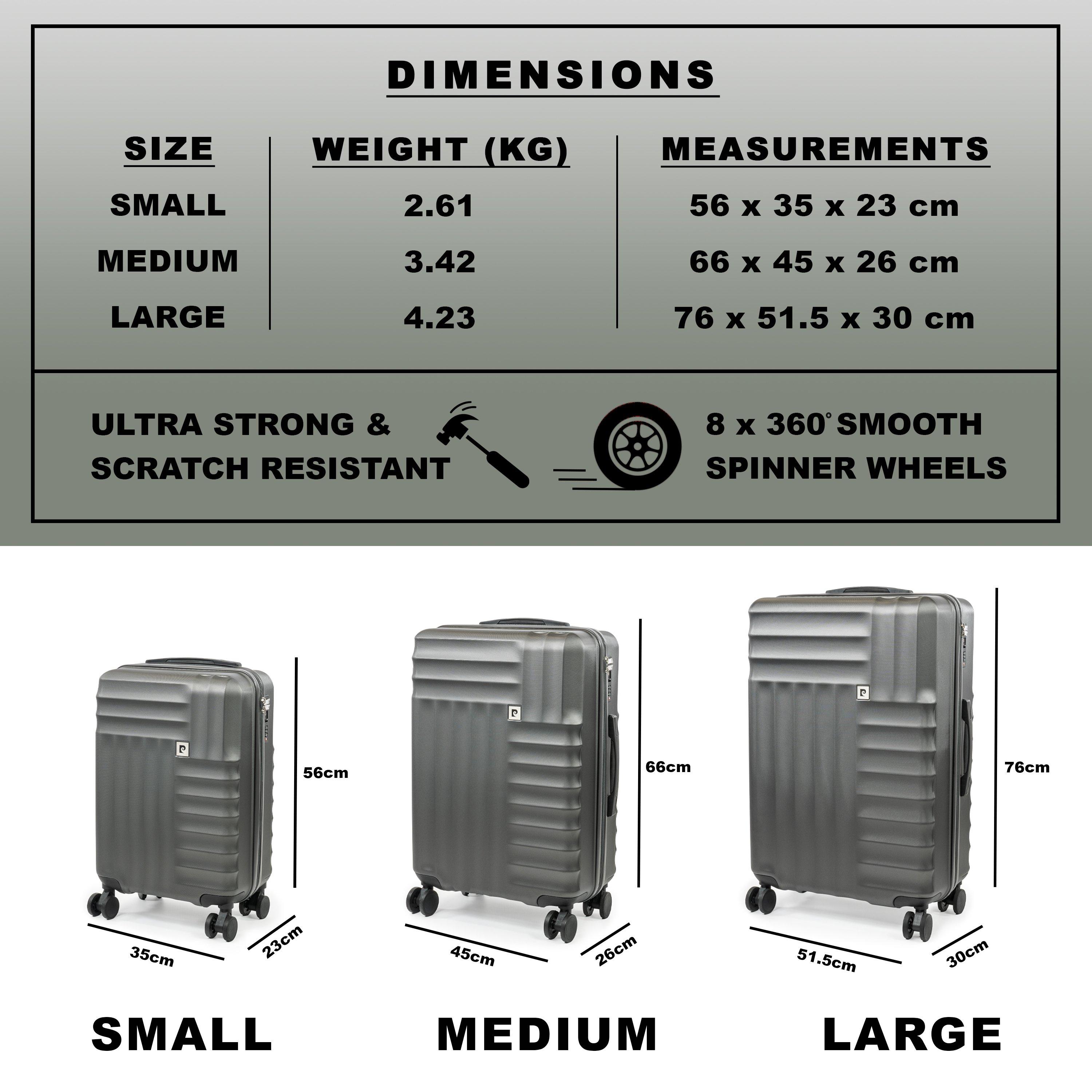 Charcoal Grey - Pierre Cardin - Soleil Hard Shell Cabin Suitcase Small Luggage - 7