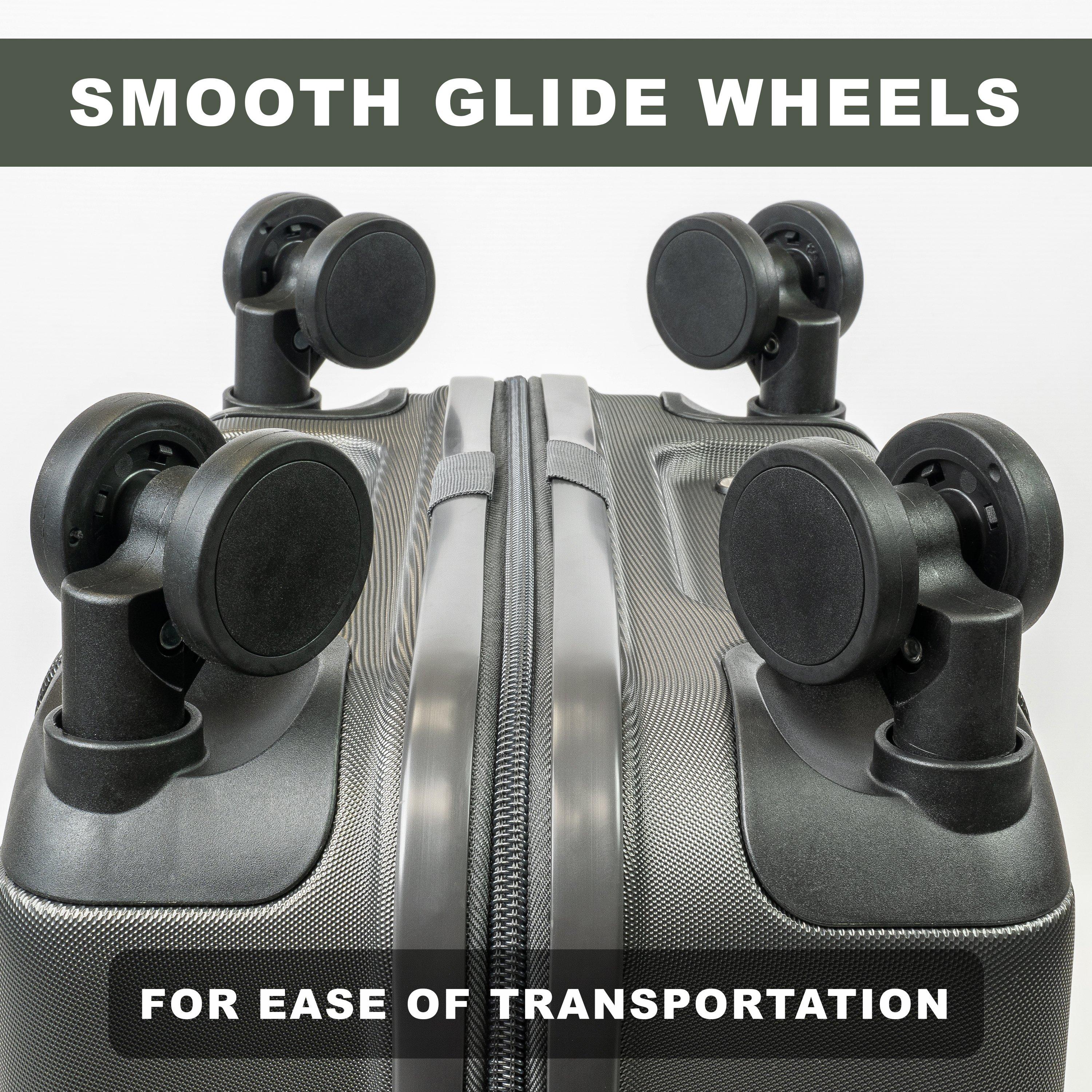 Charcoal Grey - Pierre Cardin - Soleil Hard Shell Cabin Suitcase Small Luggage - 8