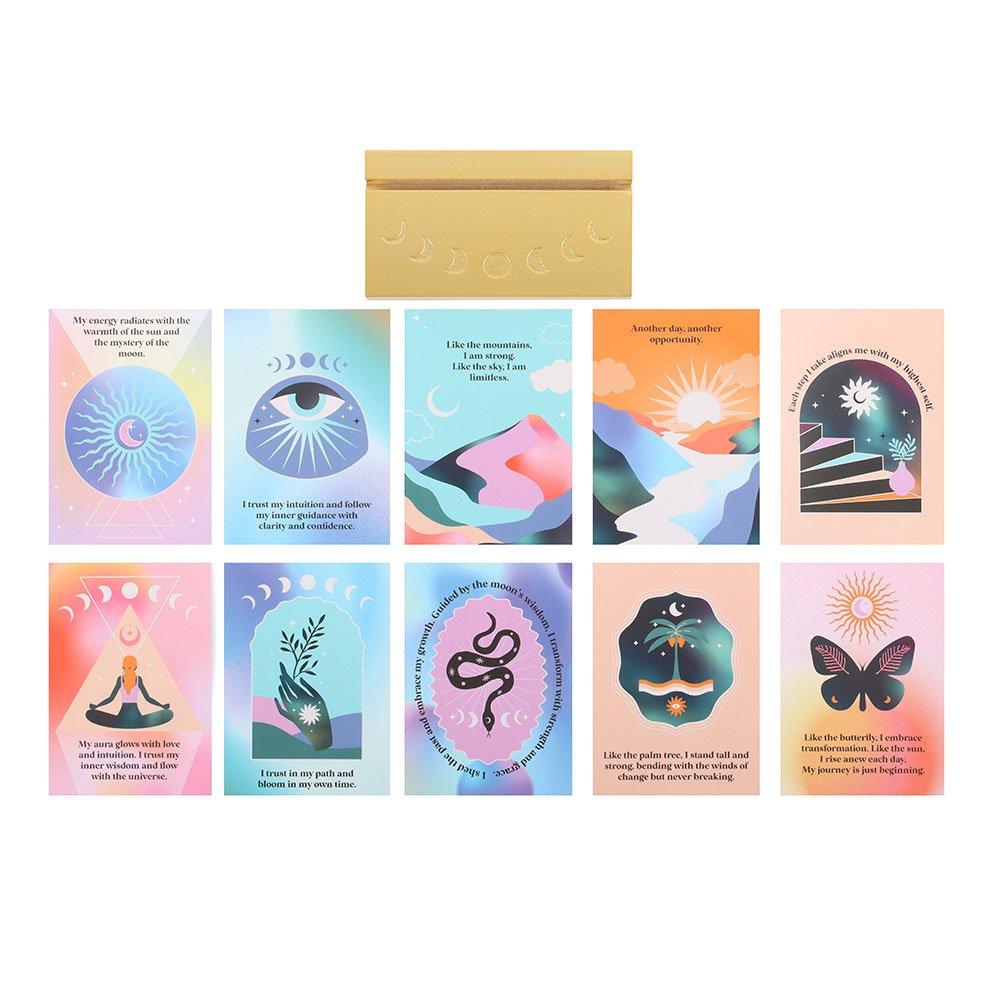 Purple - Something Different - Aura Affirmation Cards with Wooden Stand - 3