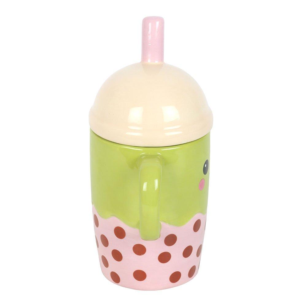 Green - Something Different - Kawaii Bubble Tea Lidded Mug - 4