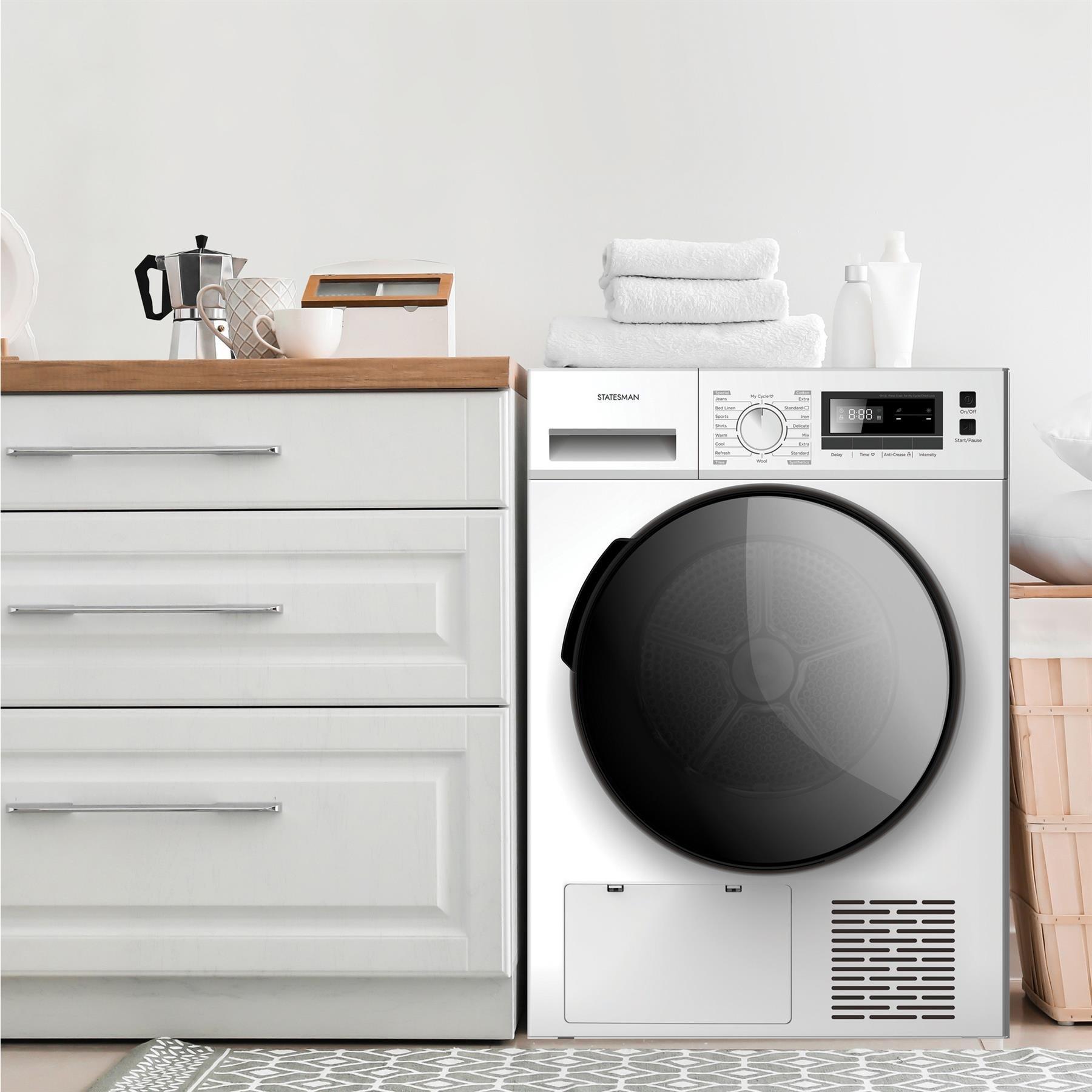 White - Statesman - THP18W 8KG HEAT PUMP TUMBLE DRYER - 2