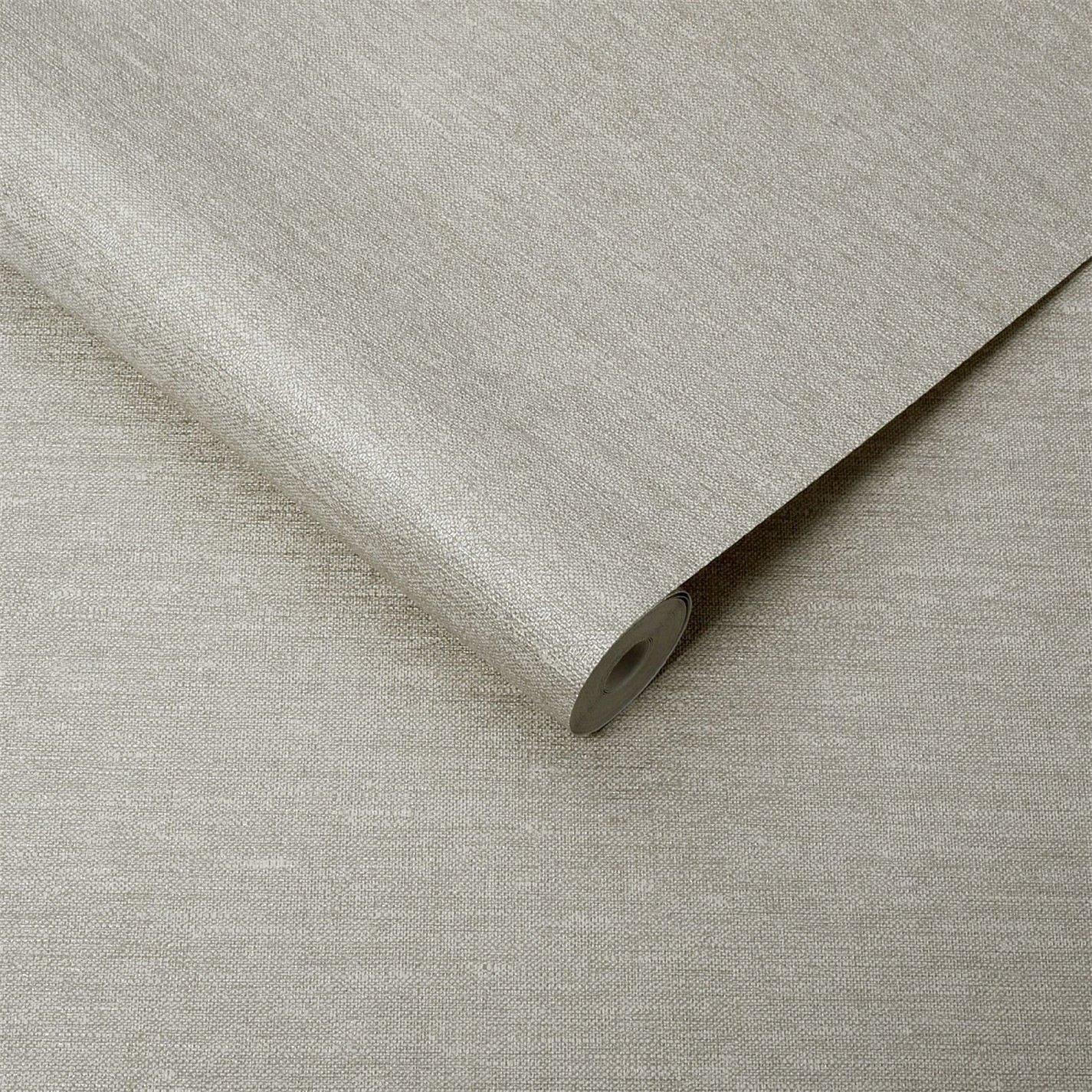 Taupe - Boutique - Taupe Horizon Textured Plain Wallpaper - 3