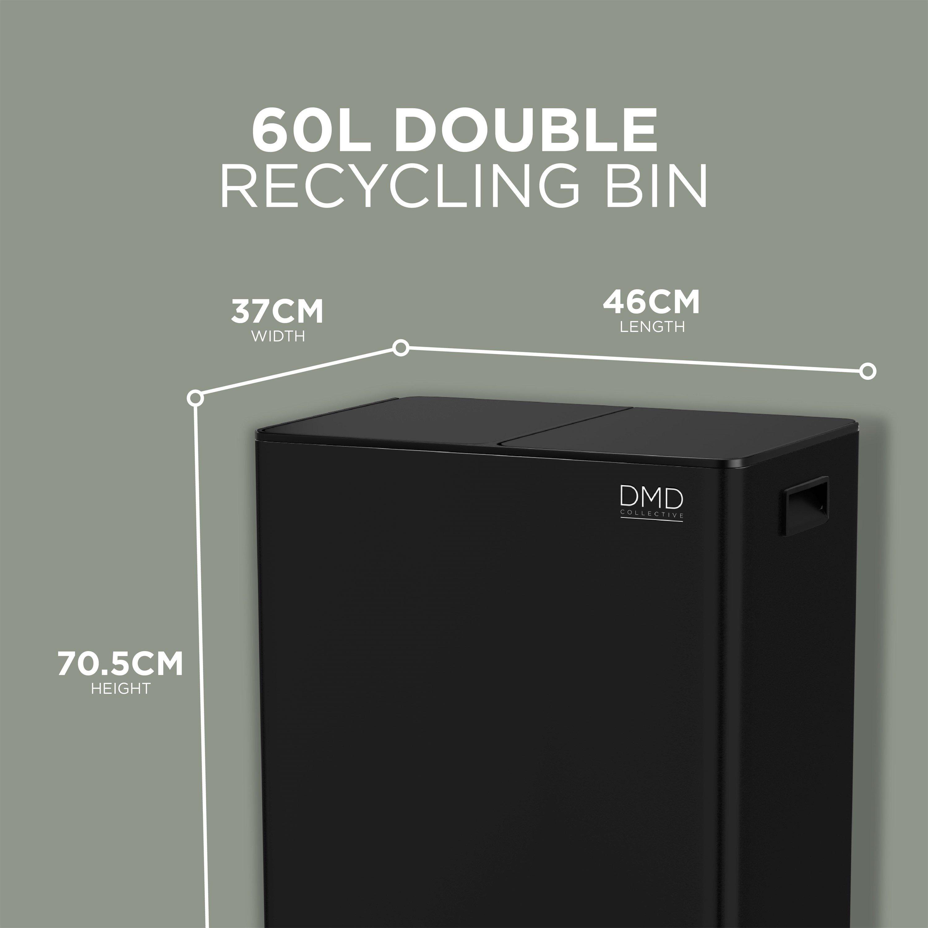 Black - DMD Collective - 60L STAINLESS STEEL BIN - 2
