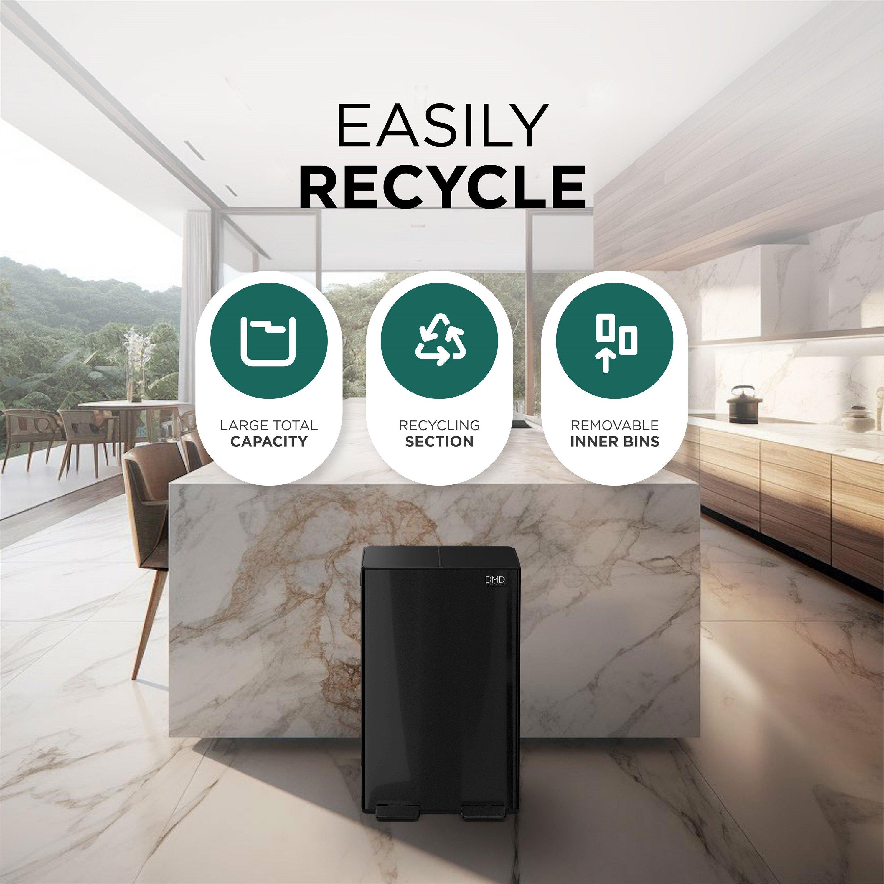 Black - DMD Collective - 60L STAINLESS STEEL BIN - 3