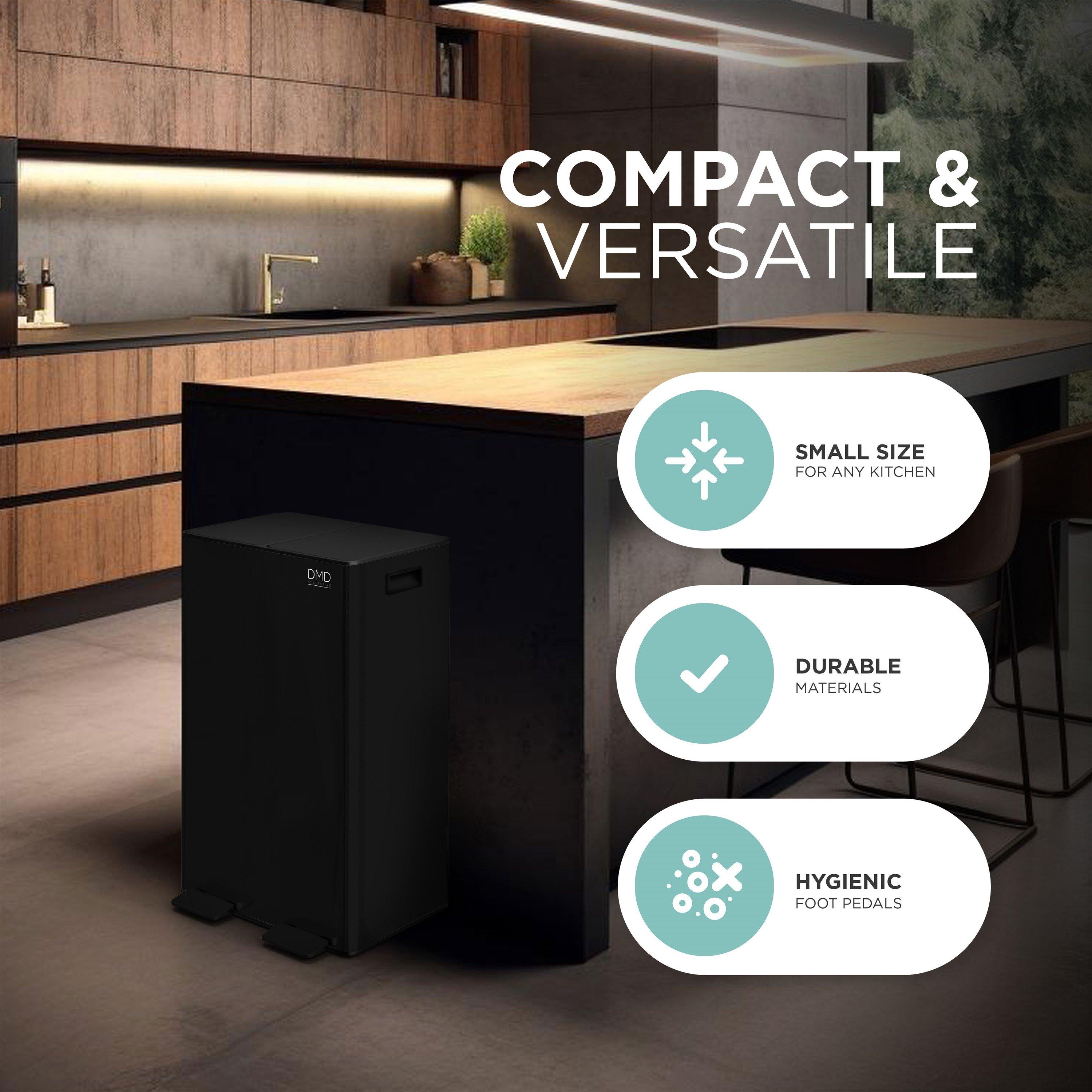 Black - DMD Collective - 60L STAINLESS STEEL BIN - 7