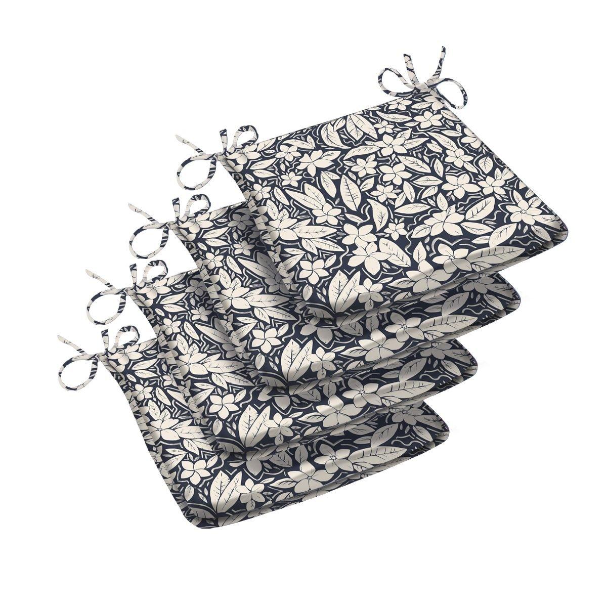 Blue - Alan Symonds - Blossom Trapezoid Shape Seat Pad - 3