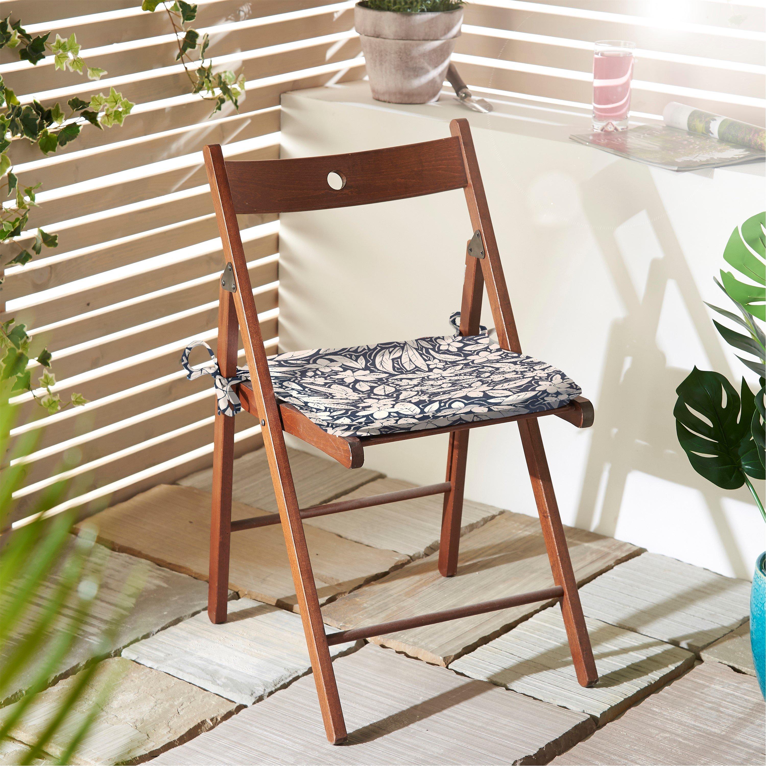 Blue - Alan Symonds - Blossom Trapezoid Shape Seat Pad - 6