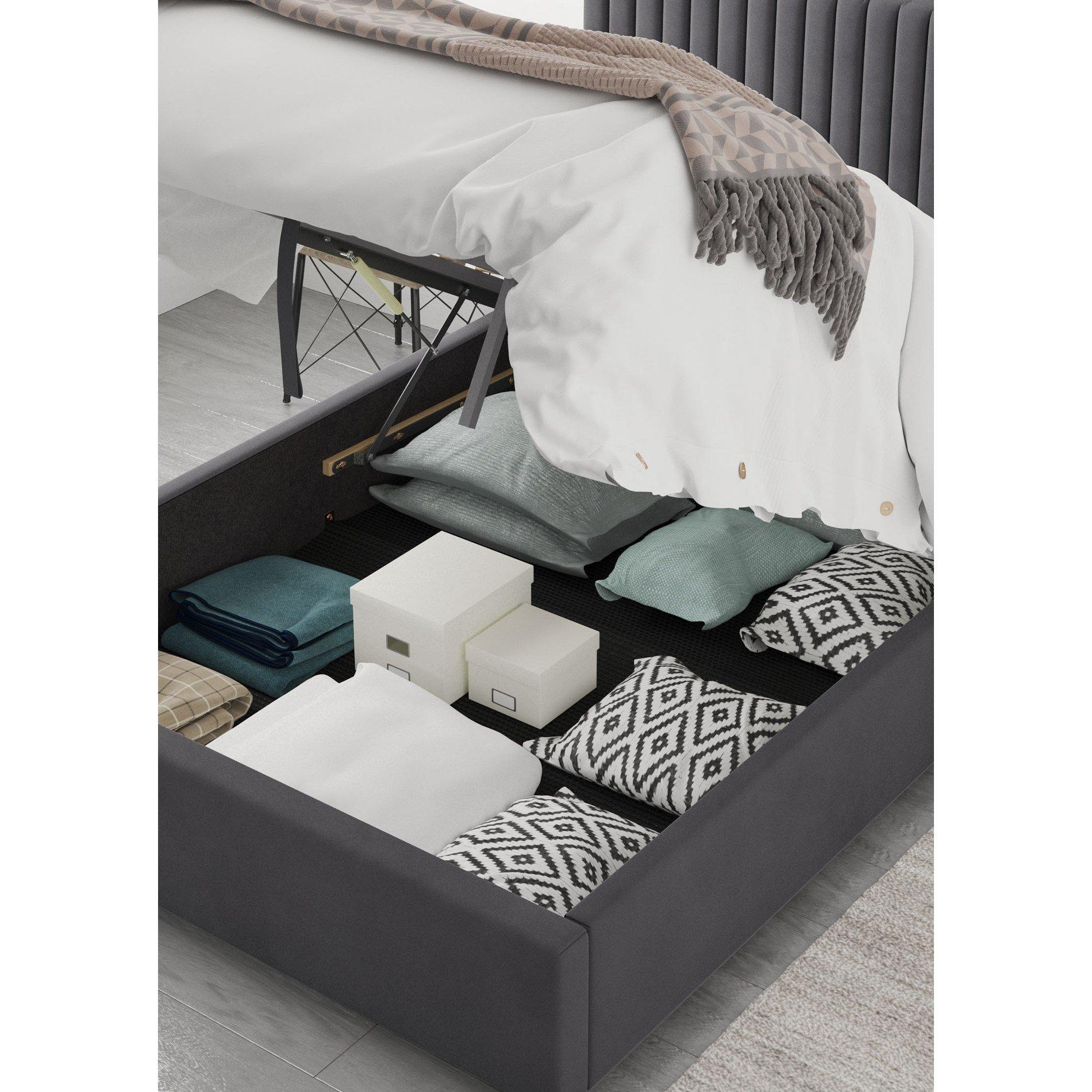 Steel - Aspire - Grant Ottoman Storage Bed - 2