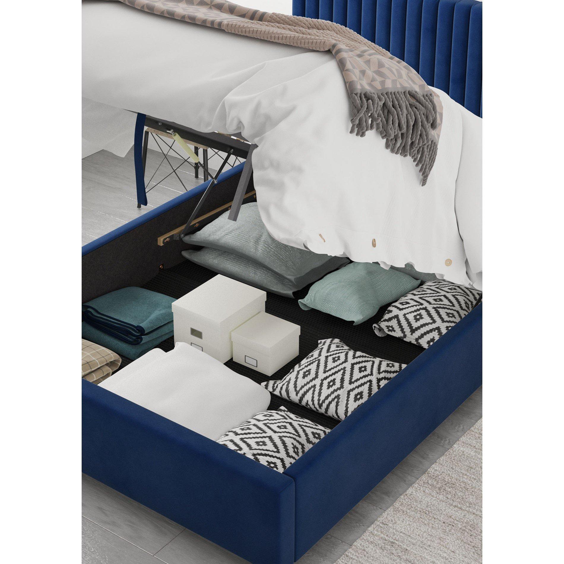 Navy - Aspire - Grant Ottoman Storage Bed - 2