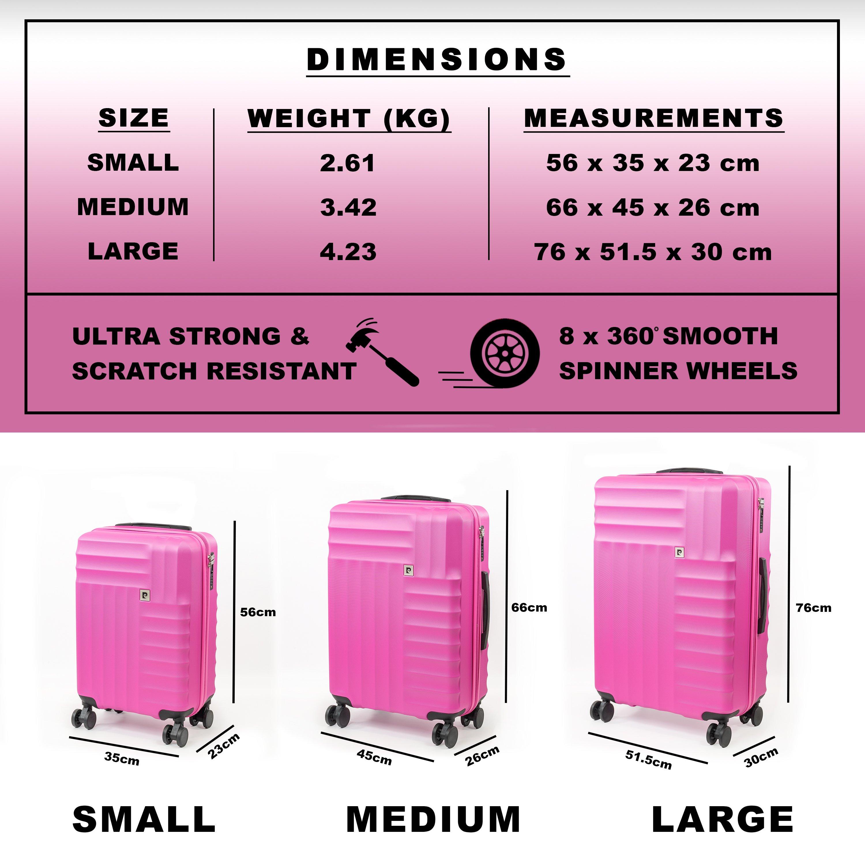 Pink - Pierre Cardin - Soleil Hard Shell Medium Suitcase Wheeled Luggage - 7