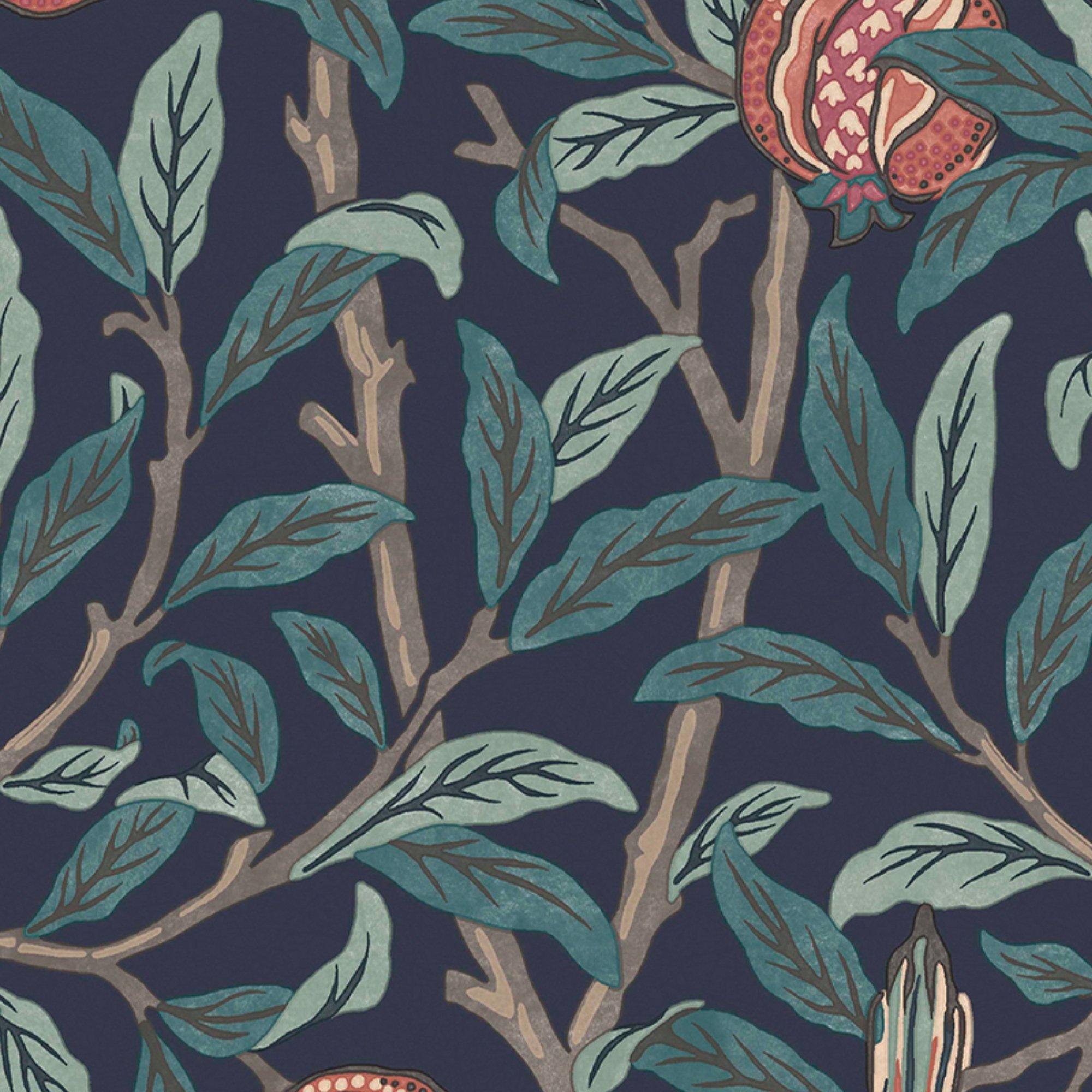 Navy - William Morris at Home - William Morris at Home Bird & Pomegranate Navy - 4