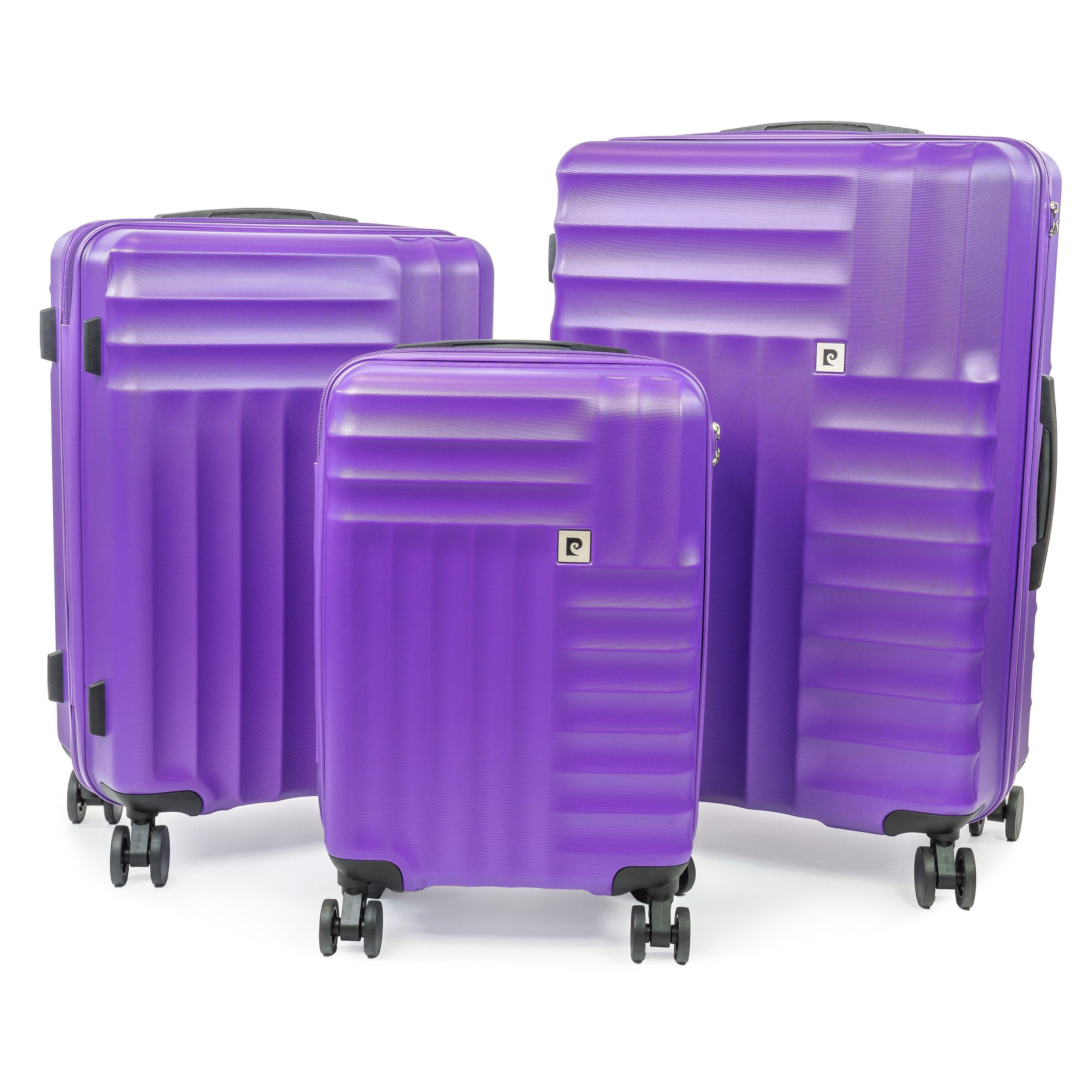 Purple - Pierre Cardin - Soleil Hard Shell Cabin Suitcase Small Luggage - 3